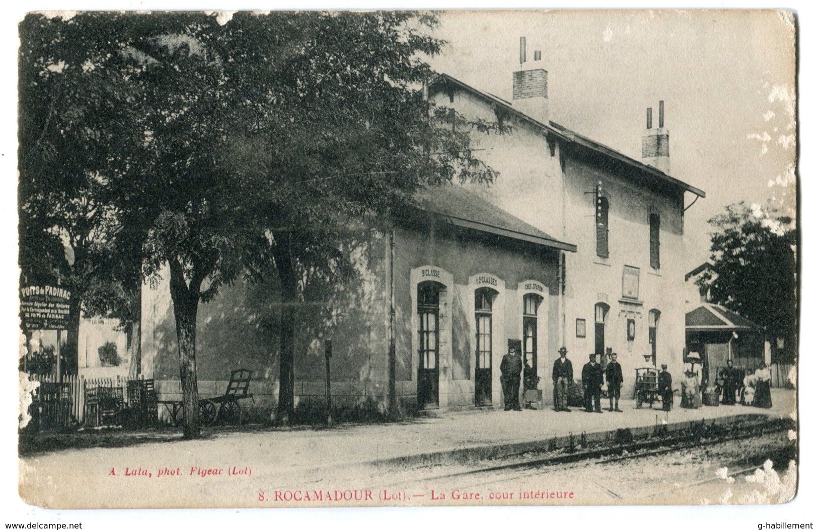 CPA Original Dep 46 ROCAMADOUR - Gare Cour Intérieur - Rare Animation - Rocamadour