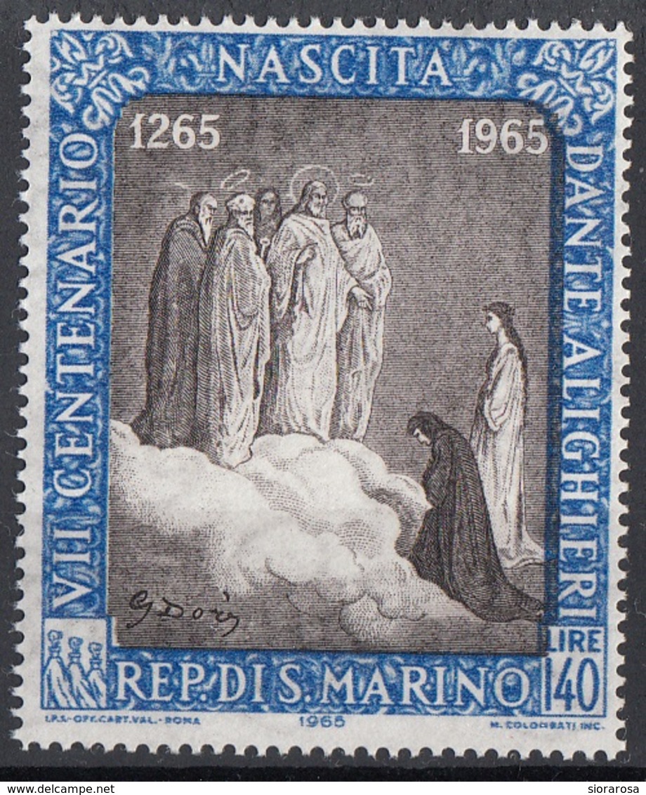 San Marino 1965 Blf. 711 "Dante Beatrice Santi" Incisione Di P. G. Dorè Paintings Divina Commedia MNH - Incisioni