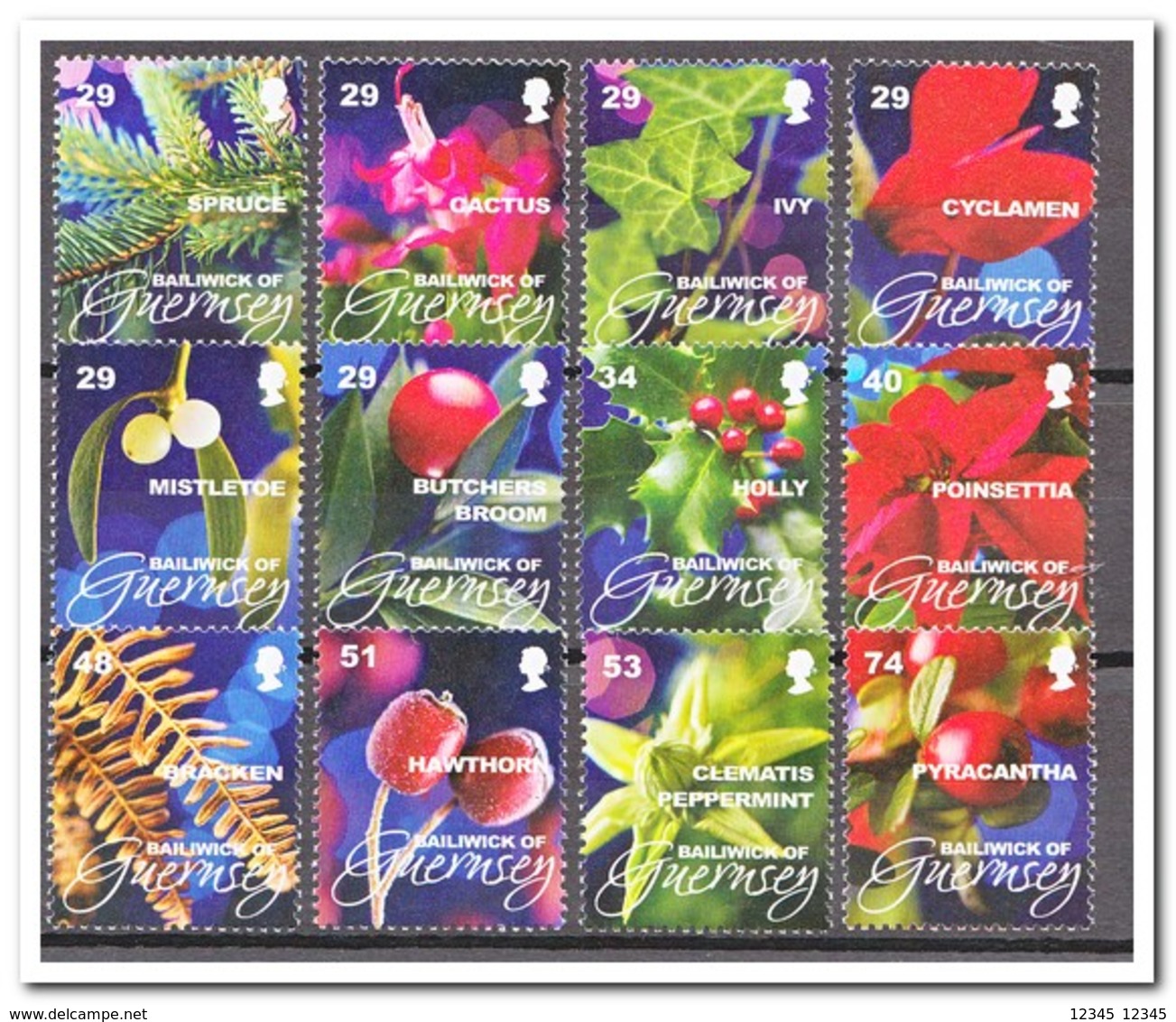 Guernsey 2008, Postfris MNH, Plants, Christmas - Guernsey