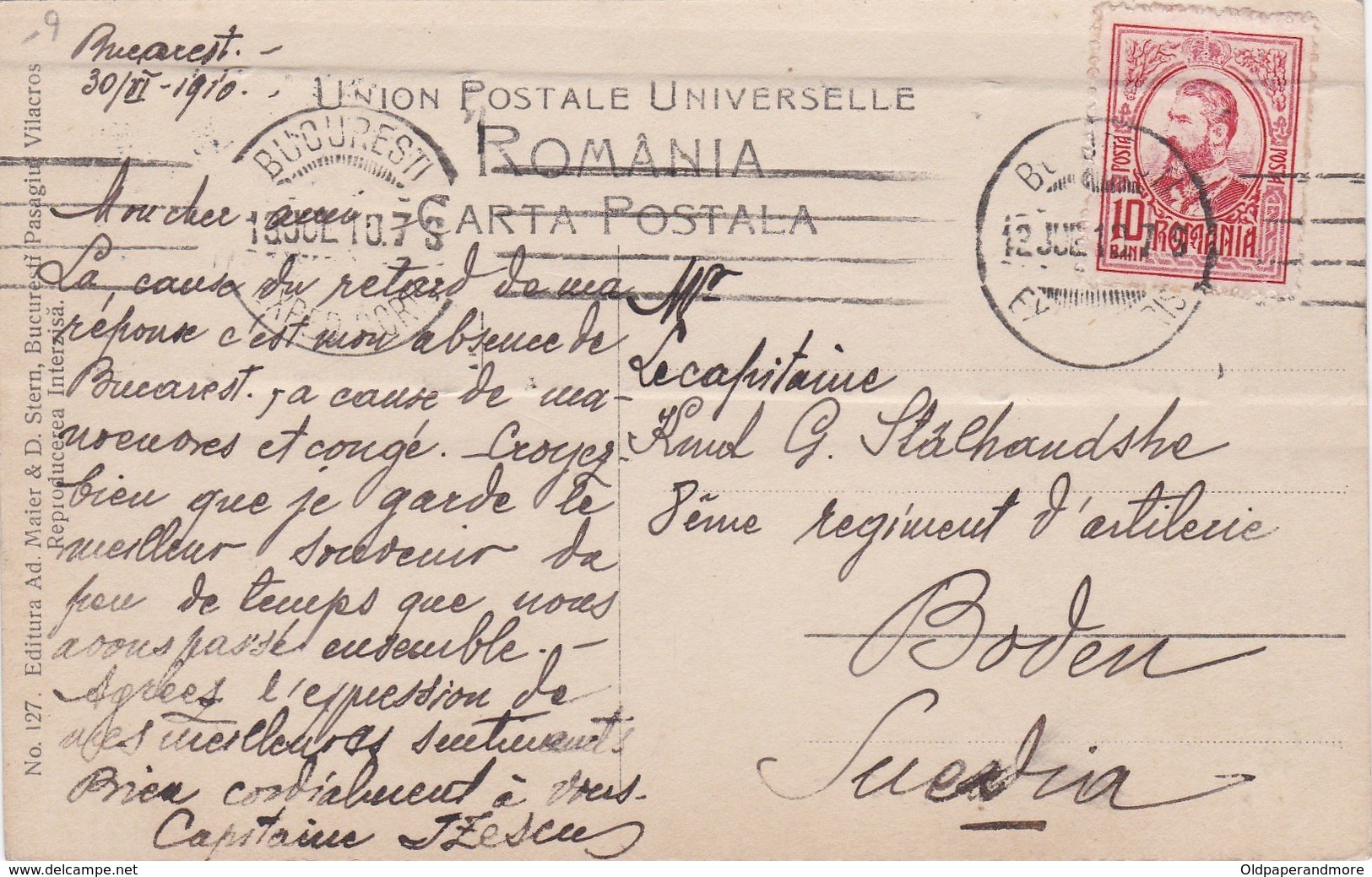 POSTCARD ROMANIA - BUCARESTI - HOTEL BULEVARD - Rumania