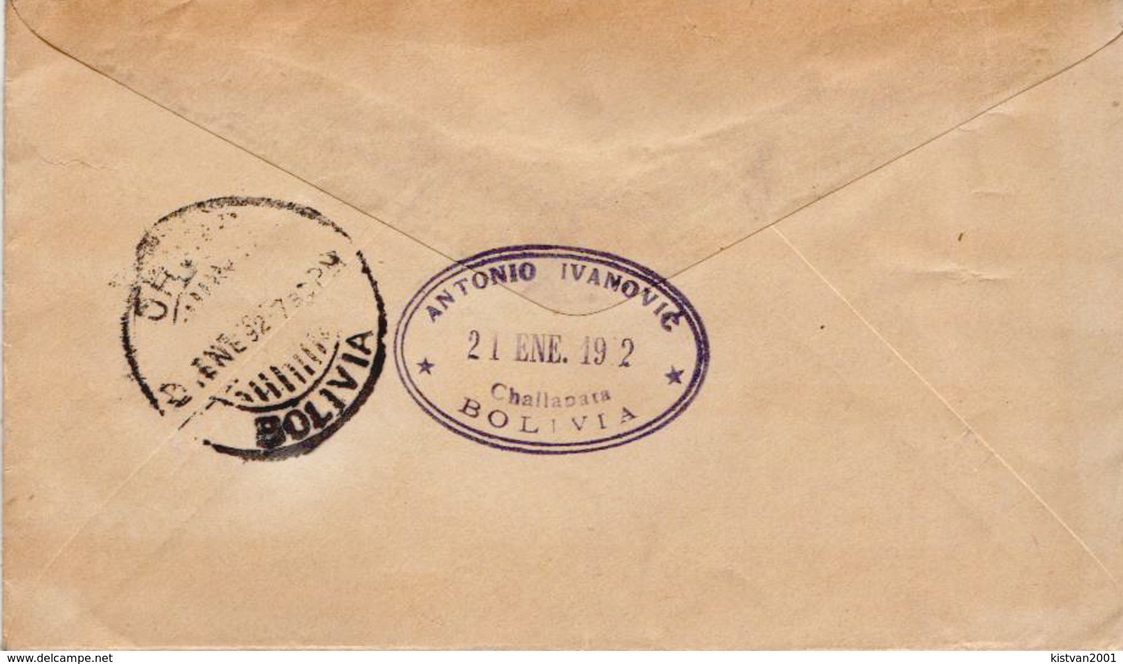 Postal History Cover: Bolivia Postal Stationery Cover - Bolivia