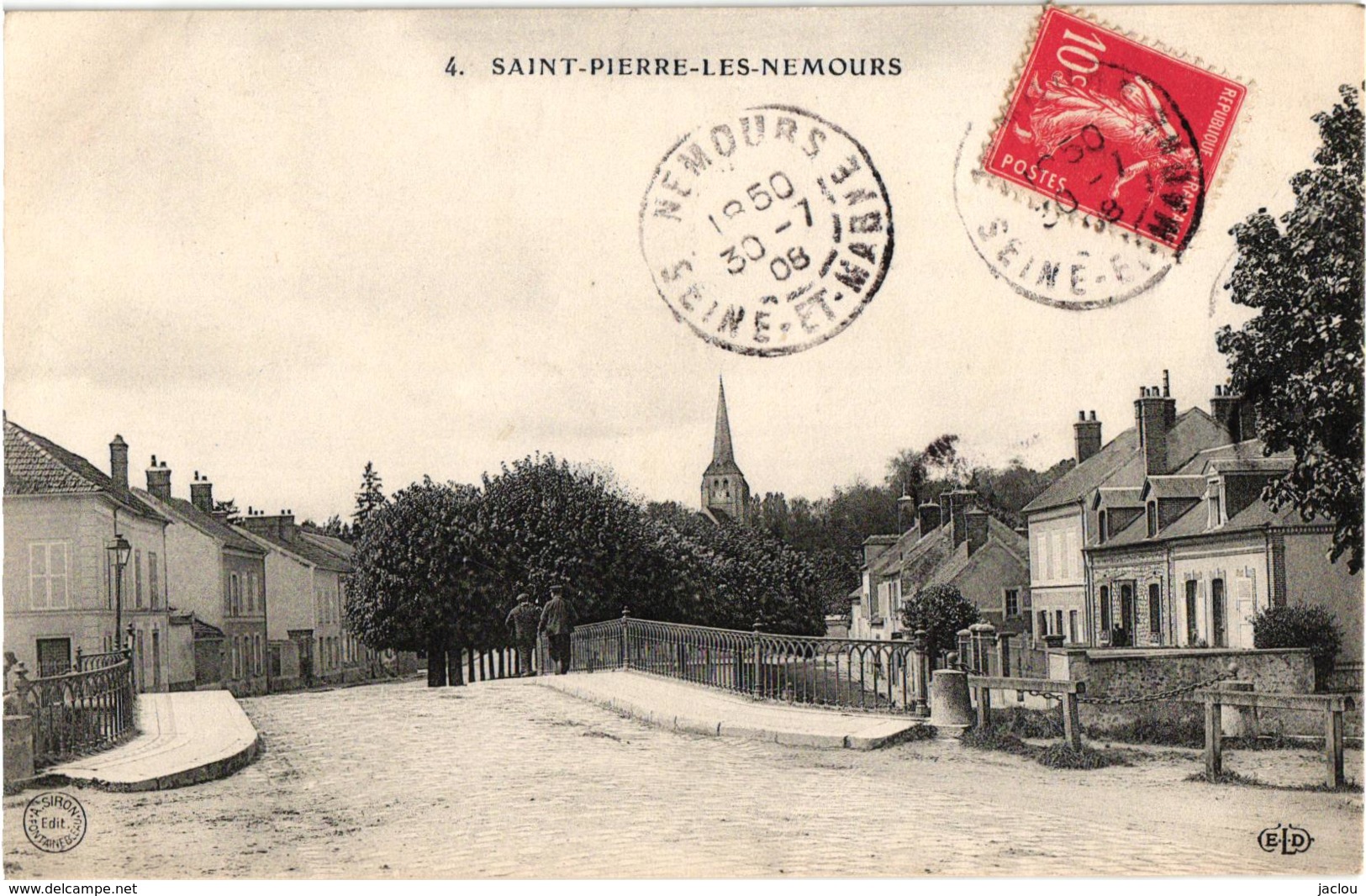 SAINT PIERRE LES NEMOURS ,PONT ,PERSONNAGES    REF 58202 C - Saint Pierre Les Nemours