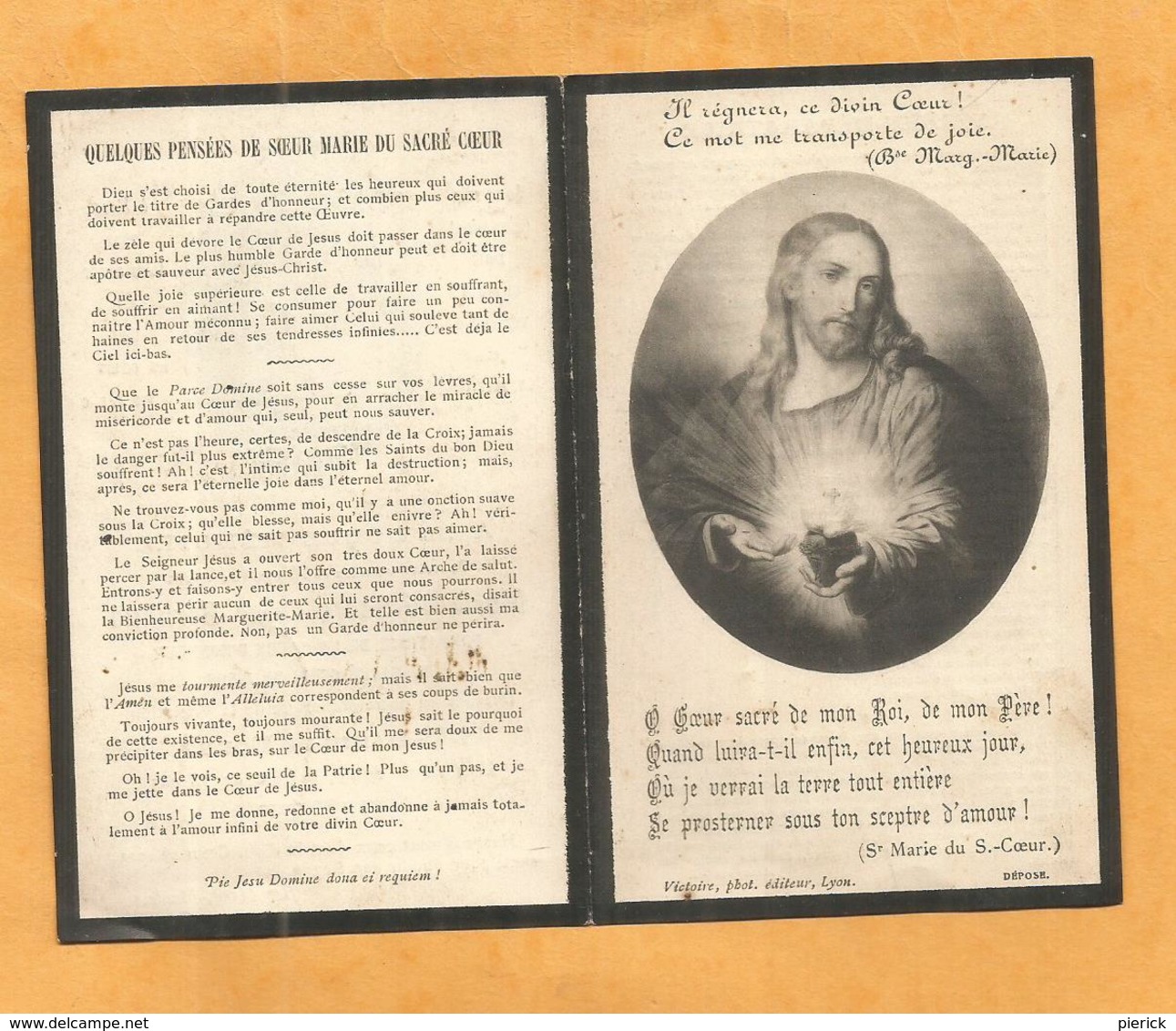 CARTE MORTUAIRE GENEALOGIE FAIRE PART DECES SOEUR Bourg-Sainte-Marie POISSONS CHAUMONT 1825 1903 - Décès