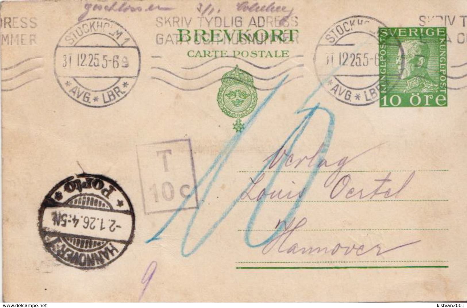 Postal History: Sweden Postal Stationery Card - Lettres & Documents