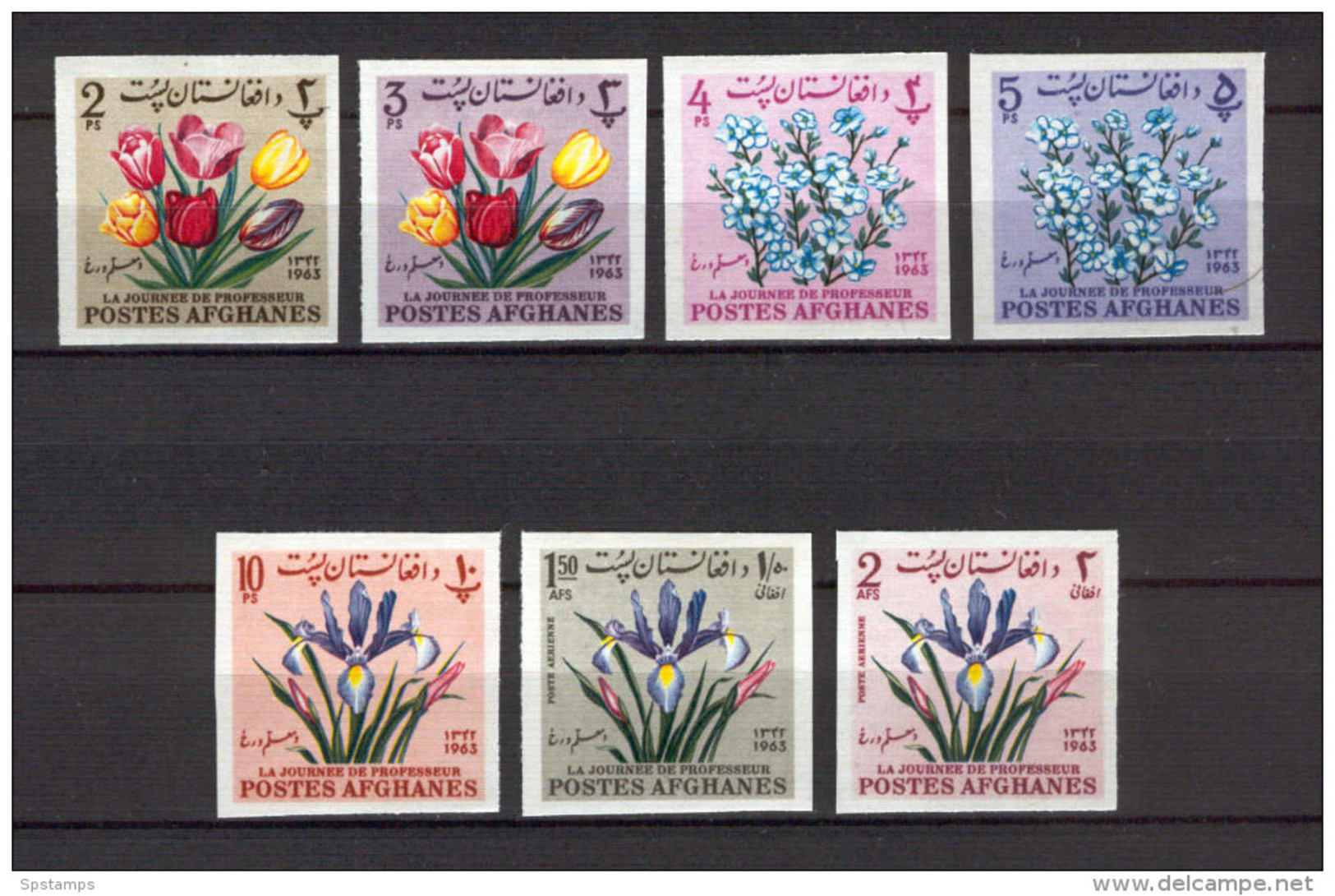 Afghanistan 1963 Teachers Day - Flowers IMPERFORATE MNH (R0444) - Afganistán