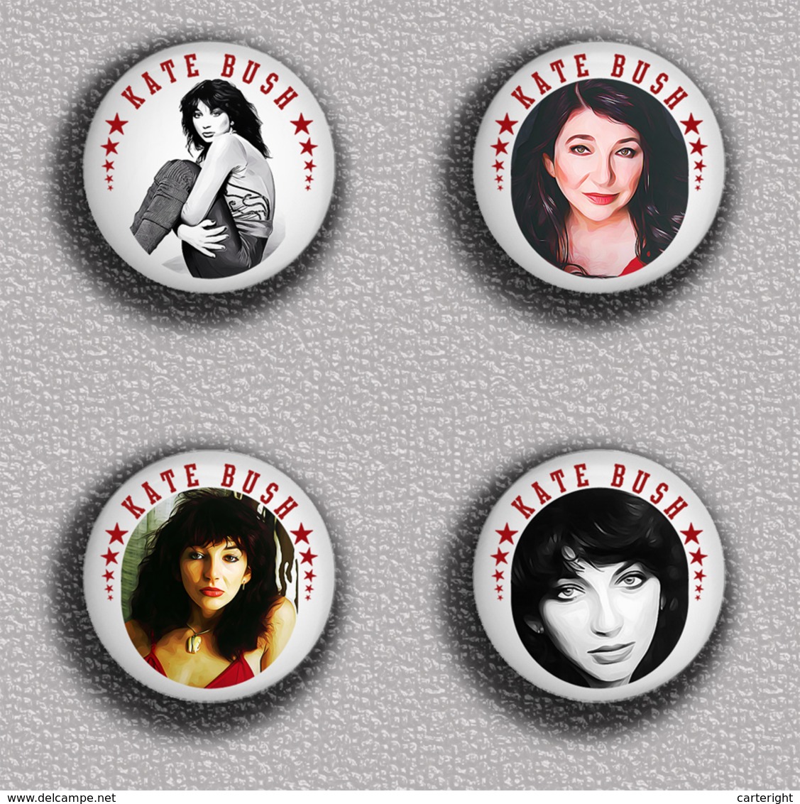 35 X KATE BUSH Music Fan ART BADGE BUTTON PIN SET 2 (1inch/25mm Diameter) - Music