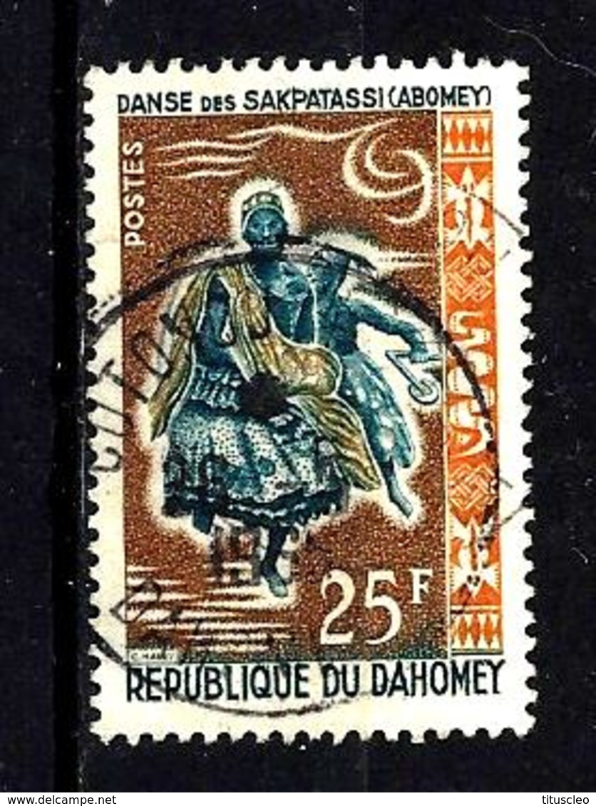 DAHOMEY 209° 25f Ocre, Brun Et Bleu-gris Danses Folkloriques Danse De Sakpatassi (10% De La Cote + 0,25) - Bénin – Dahomey (1960-...)