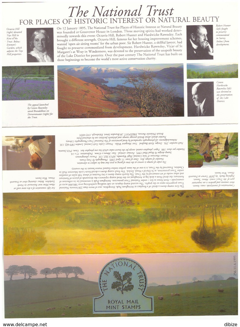 Great Britain. 5 Stamps 1995. Scott N° 1606-1610. The National Trust. - Presentation Packs