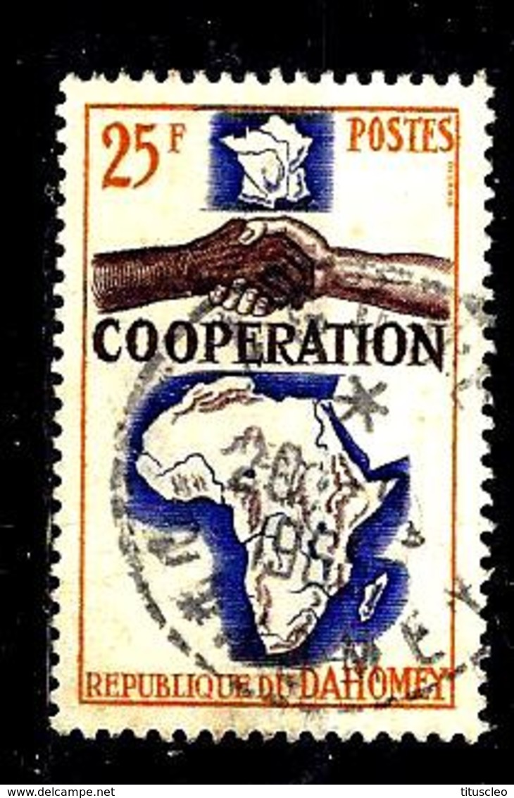 DAHOMEY 213° 25f Orange, Violet-brun Et Outremer Coopération Avec La France (10% De La Cote + 0,25) - Bénin – Dahomey (1960-...)