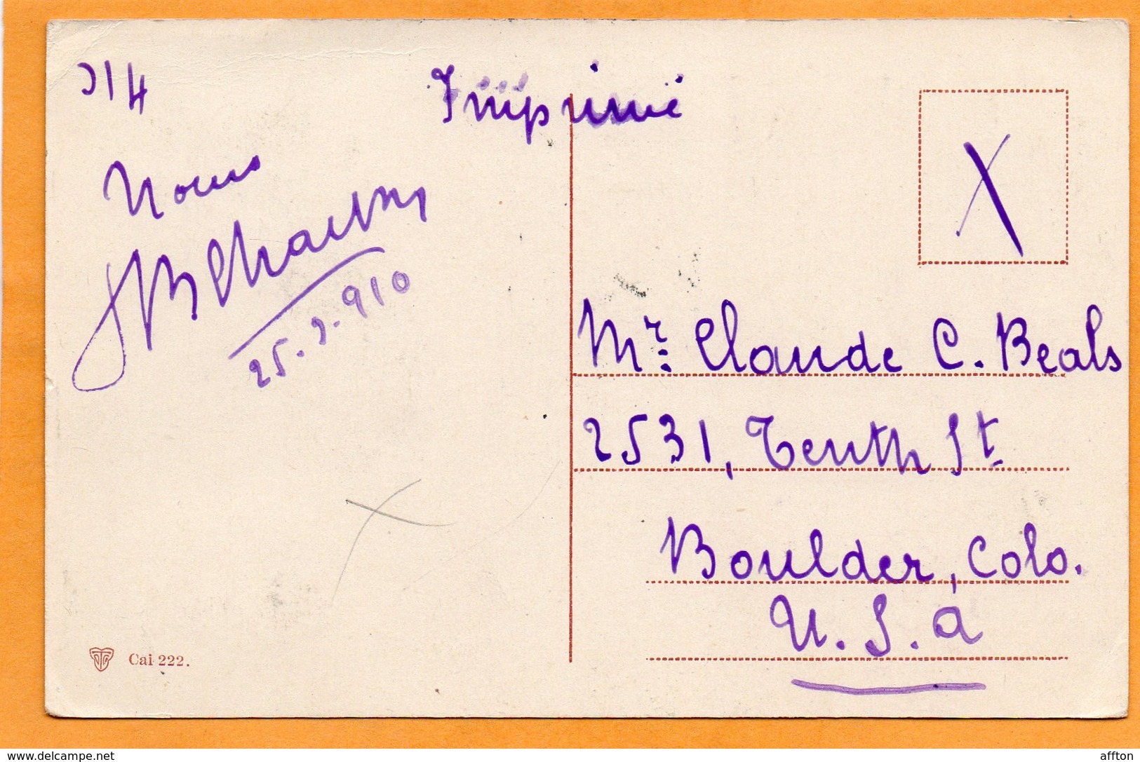 Cairo Egypt 1911 Postcard Mailed - Cairo