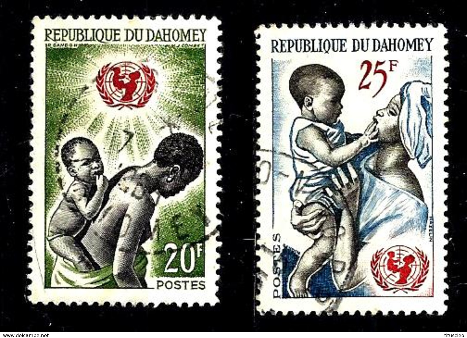 DAHOMEY 214/215° 18ème Anniversaire De L'U.N.I.C.E.F. (10% De La Cote + 0,25) - Benin – Dahomey (1960-...)