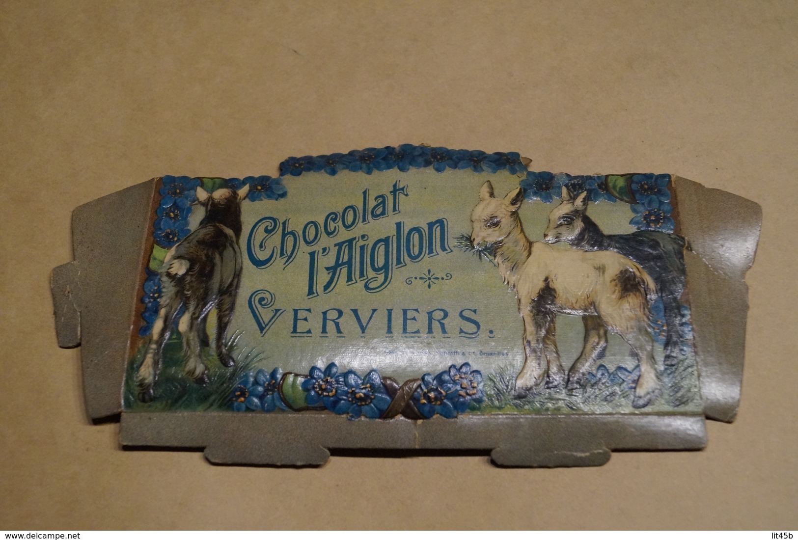 Ancien Grand Carton Publicitaire Chocolat Aiglon,Verviers,27 Cm. Sur 13 Cm.collector - Chocolat