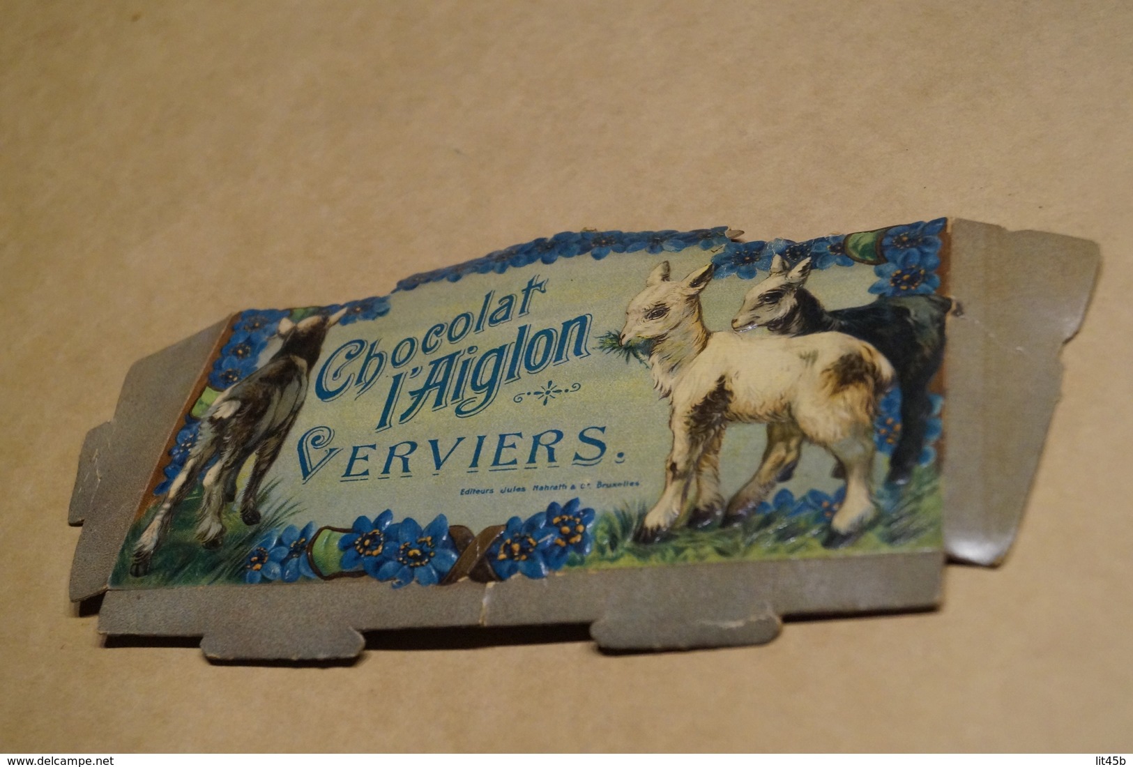 Ancien Grand Carton Publicitaire Chocolat Aiglon,Verviers,27 Cm. Sur 13 Cm.collector - Chocolat