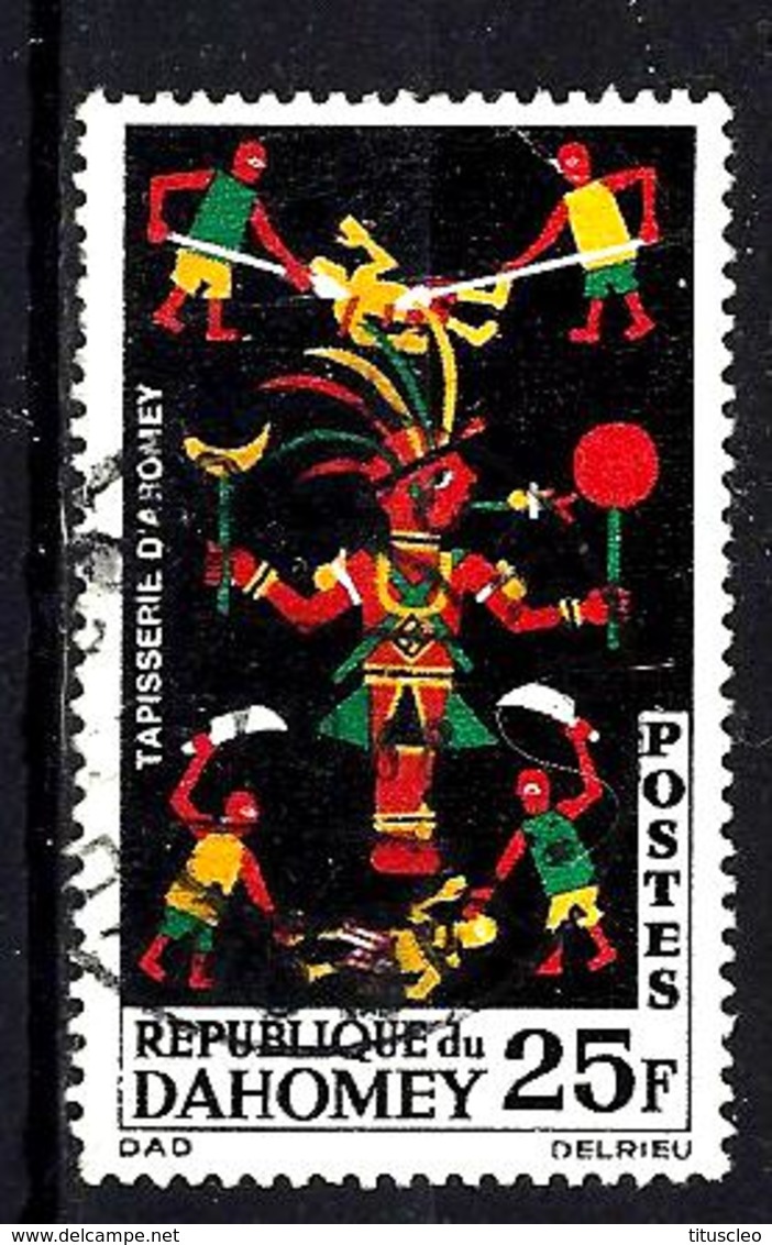 DAHOMEY 219° 25f Noir, Vert, Rouge Et Jaune Tapisseries. (10% De La Cote + 0,25) - Bénin – Dahomey (1960-...)