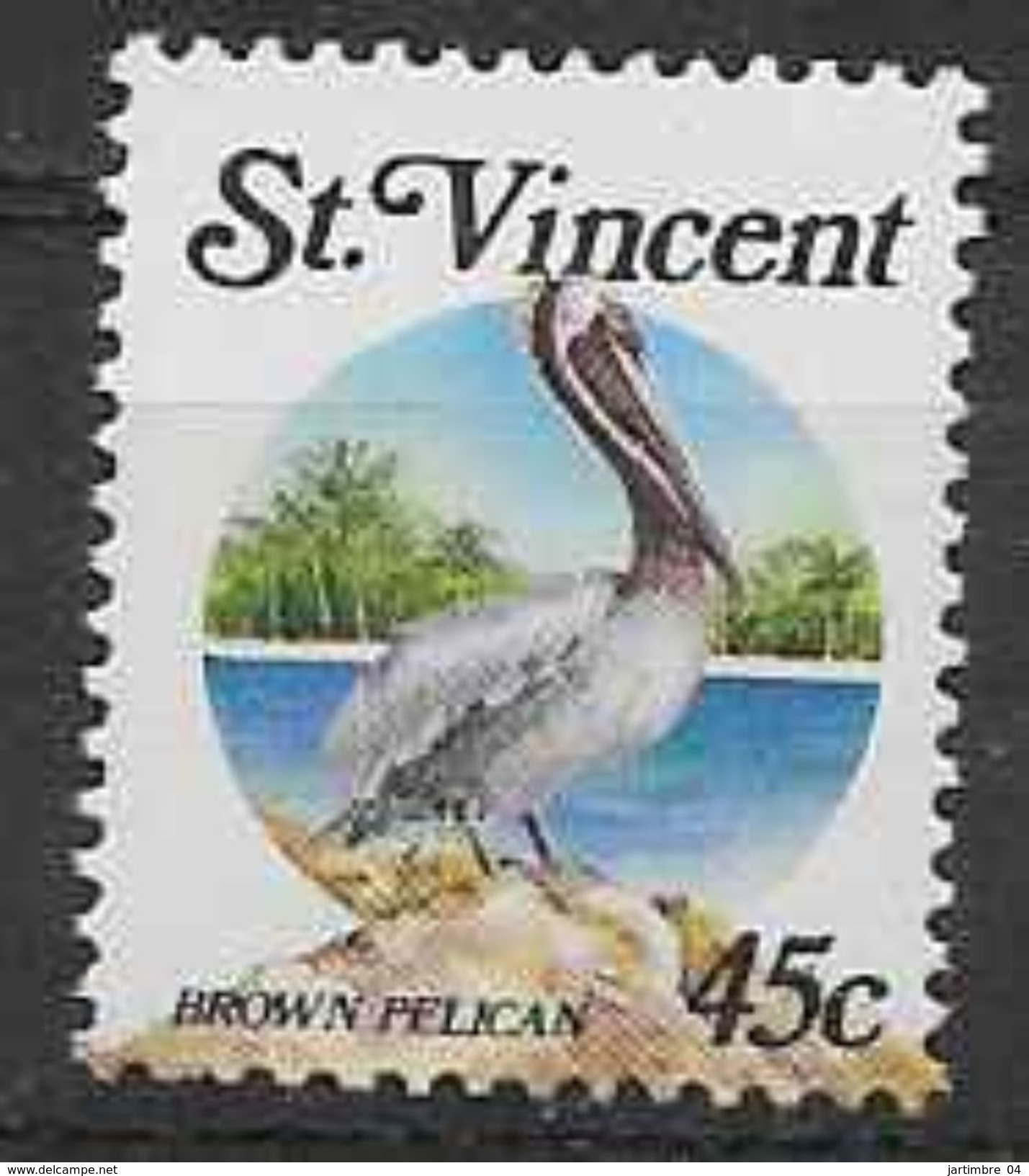1988 SAINT VINCENT 1054** Oiseau, Pélican - St.Vincent (1979-...)