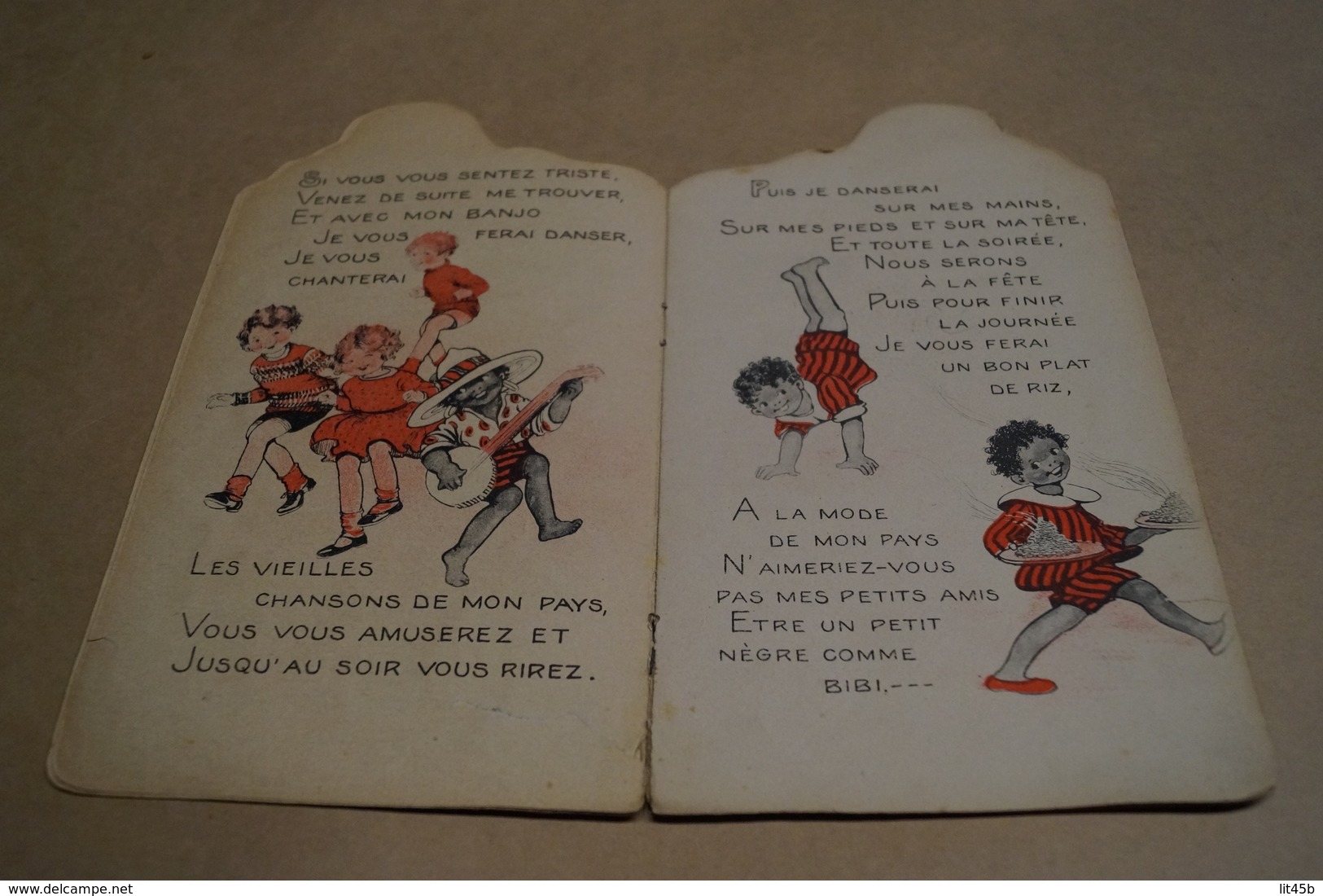 Ancien Livre Pour Enfant,époque Coloniale,Congo Belge,le Banjo De Sambo,mais Oui Je Suis Un Nègre,25 Cm. Sur 15 Cm. - Collezioni