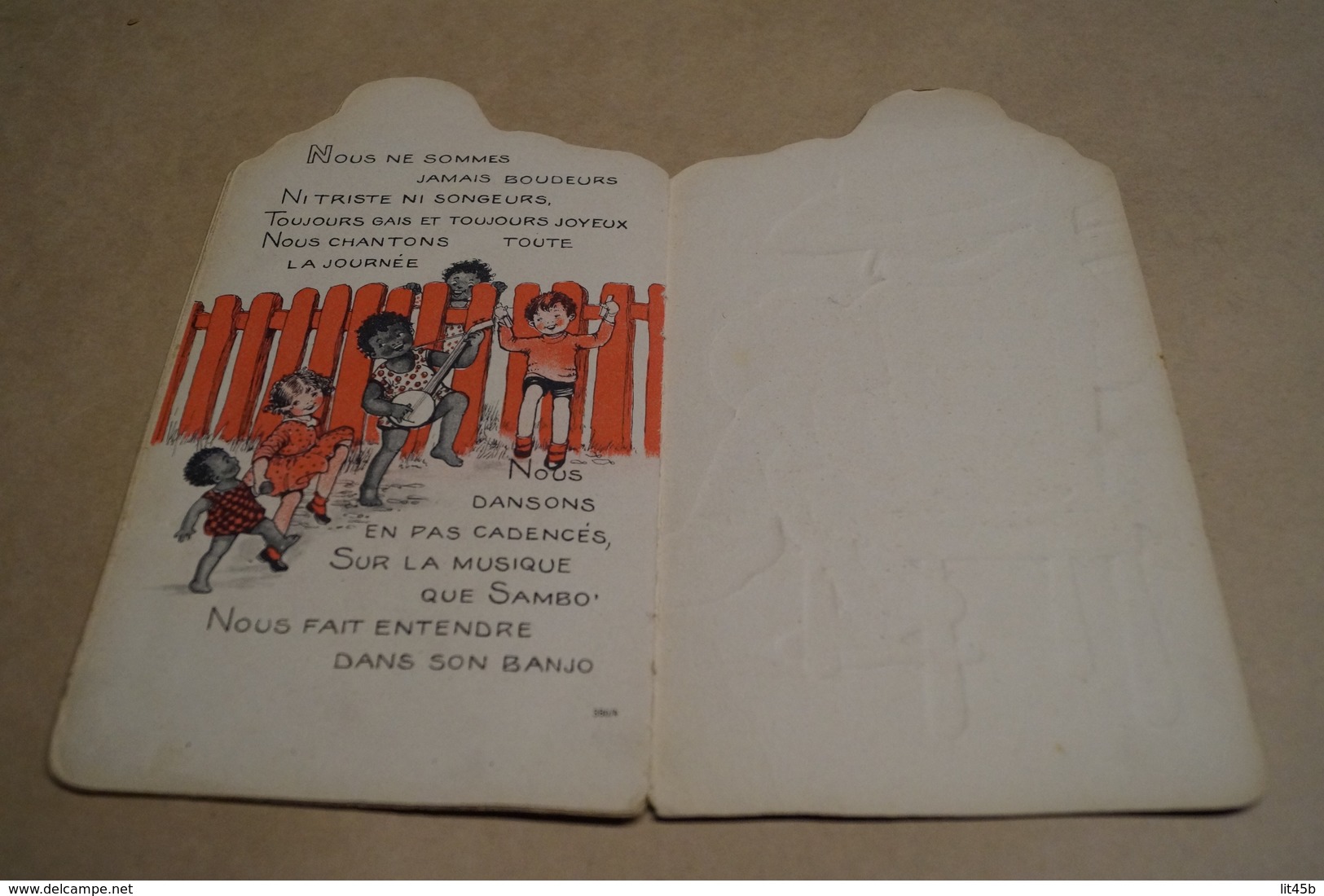 Ancien livre pour enfant,époque coloniale,Congo Belge,le Banjo de Sambo,mais oui je suis un nègre,25 cm. sur 15 Cm.