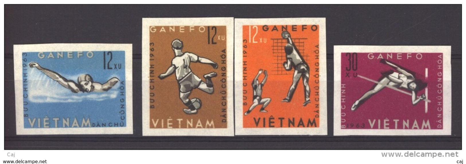 03195 -  Viet Nam Du Nord  :   Yv  345-48   (*)    Non Dentelé - Viêt-Nam