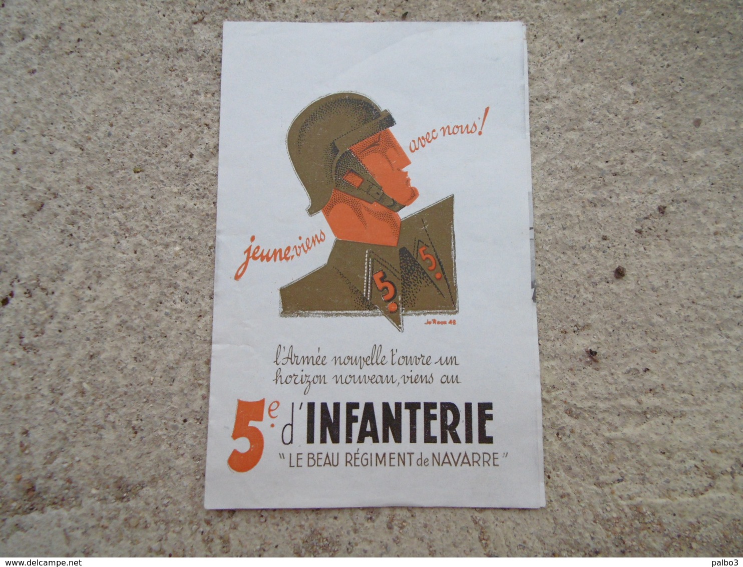 Tract Recrutement 5 Infanterie RI Le Beau Regiment De Navarre ! Navarre Sans Peur - 1939-45