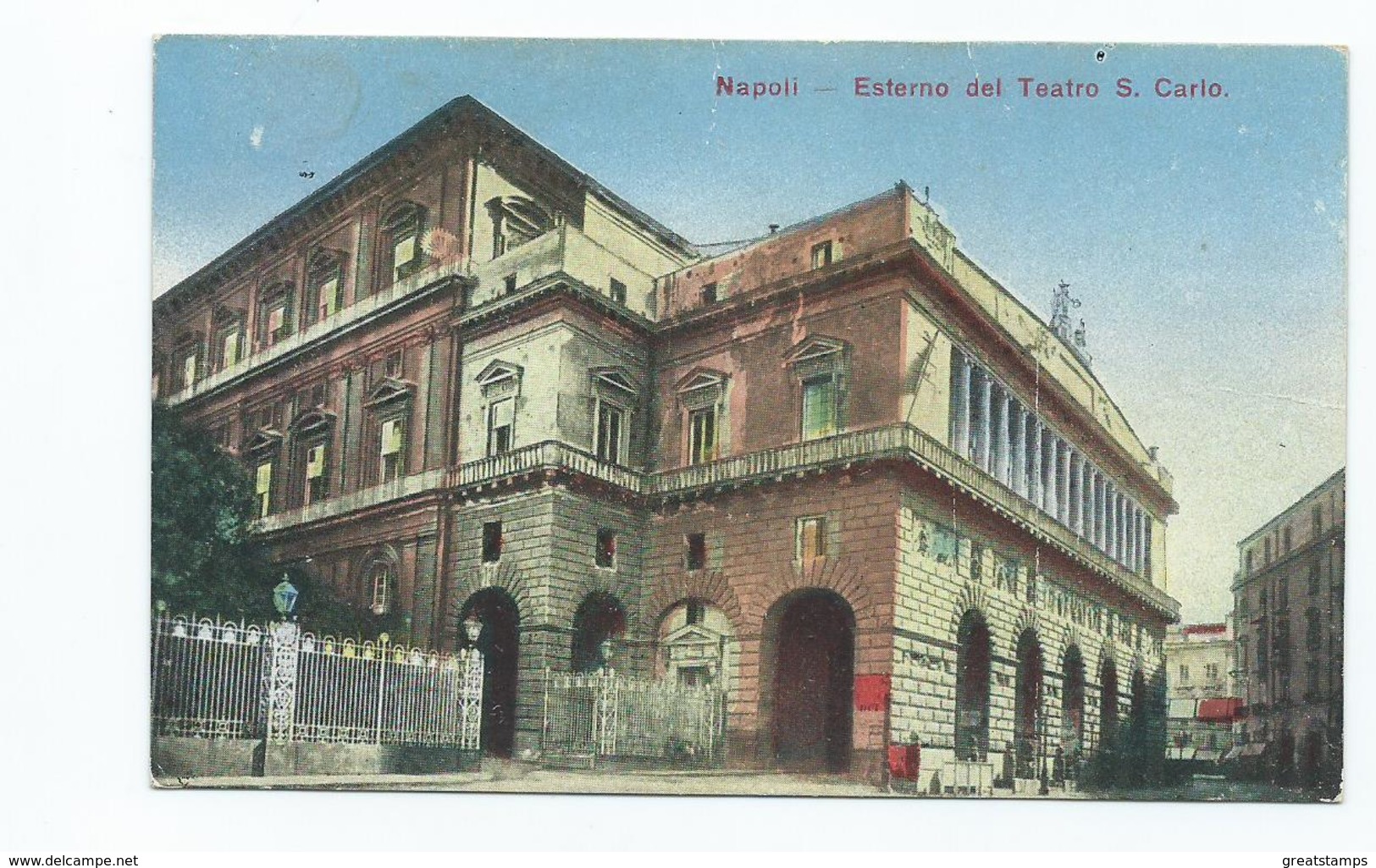 Naples Italy Postcard Napoli. Esterno Del Teatro S.carlo     Unused - Napoli