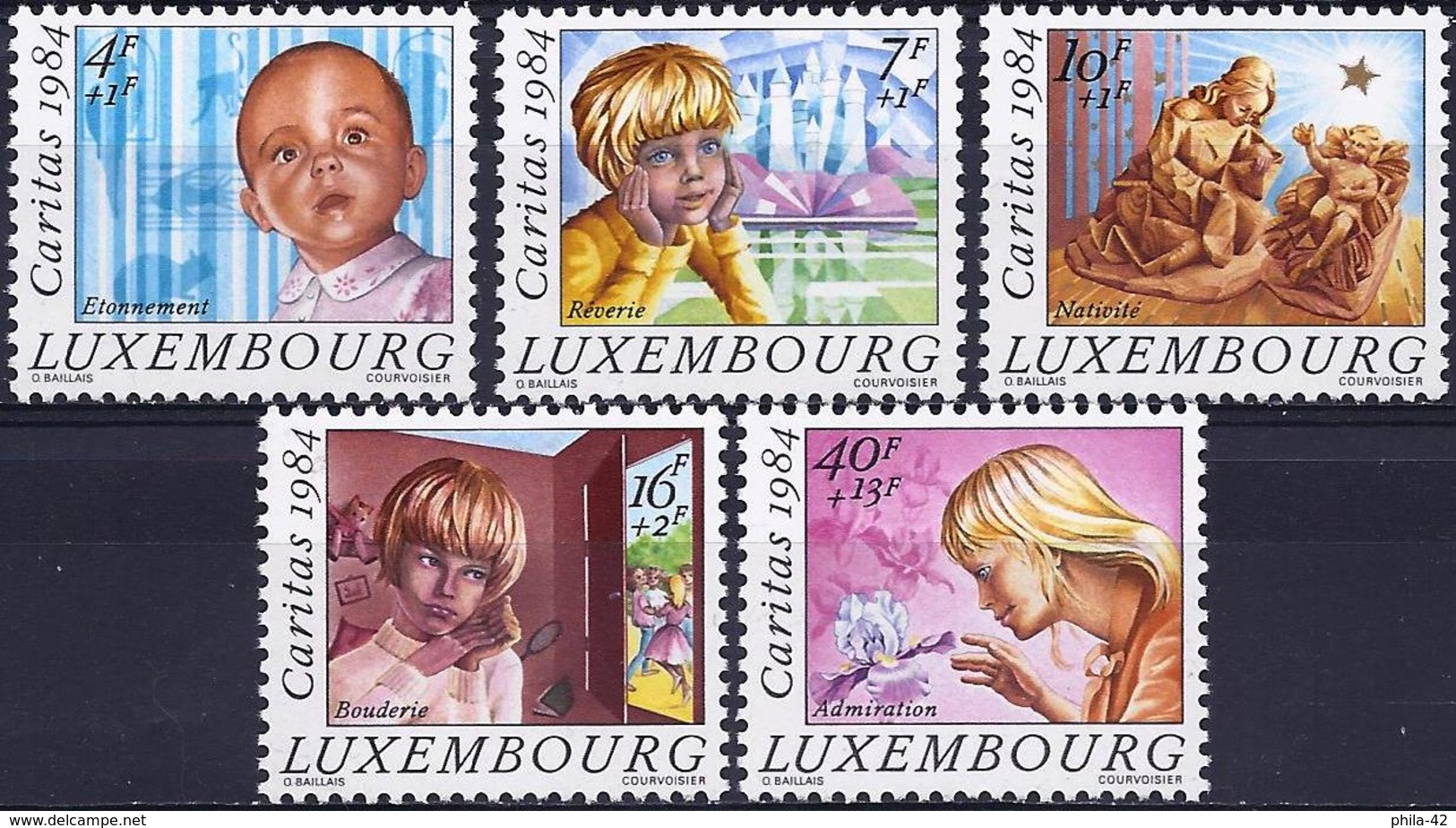 Luxembourg 1984 - Children's Portraits ( Mi 1112/16 - YT 1062/66 ) MNH** Complete Issue - Neufs