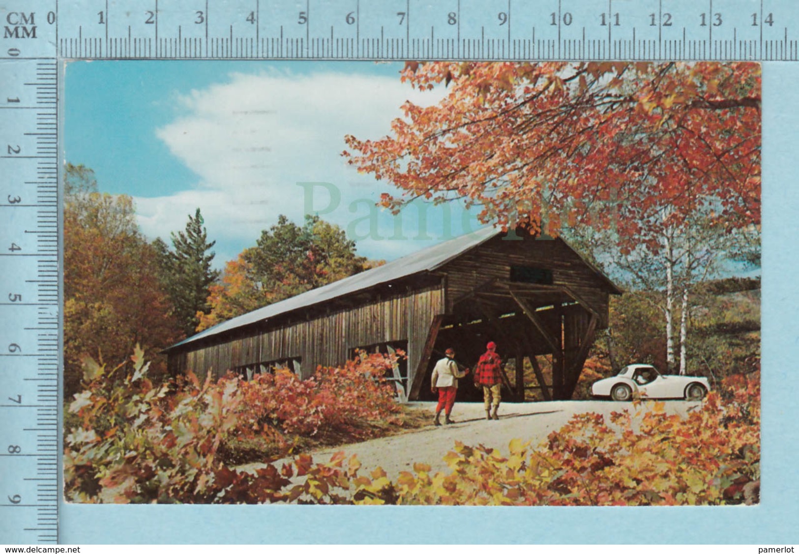 Pont Couvert, Covered Bridge - Vieille Auto, Old Car Devant Le Pont  -Cover:   1968, Flame, Cigarette Non Allumé ..... - Ponts