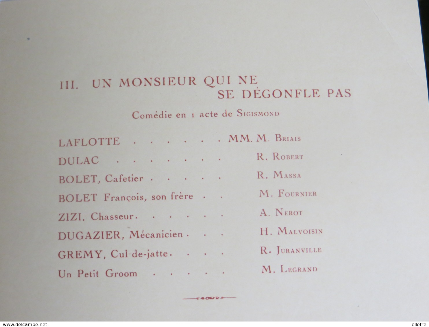 Militaria Programme De La Séance Récréative Donnée Au Profit Des Prisonniers De Guerre En Avril  1942 Loterie Tbe - Programmes