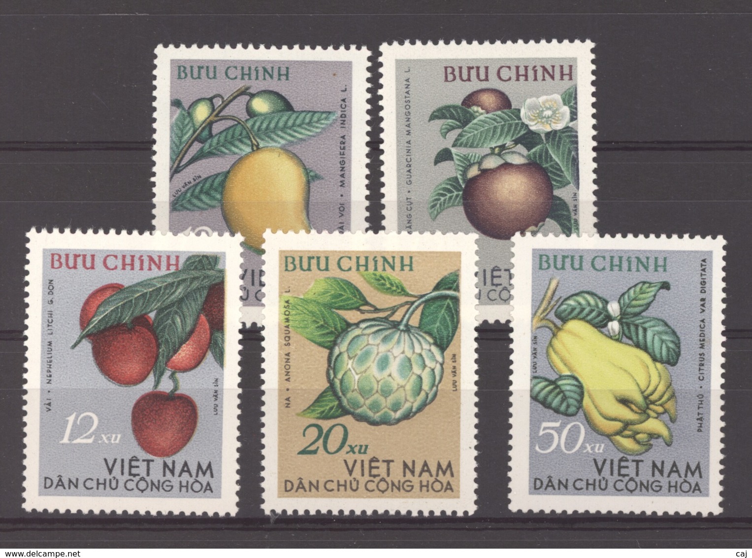 Viêt-Nam  -  Nord  :  Yv  392-96  (*)  Fruits - Viêt-Nam