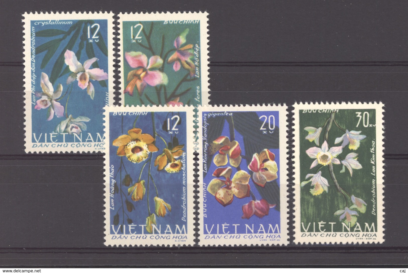 Viêt-Nam  -  Nord  :  Yv  482-87  (*)  Sauf 484   Fleur - Flower - Viêt-Nam