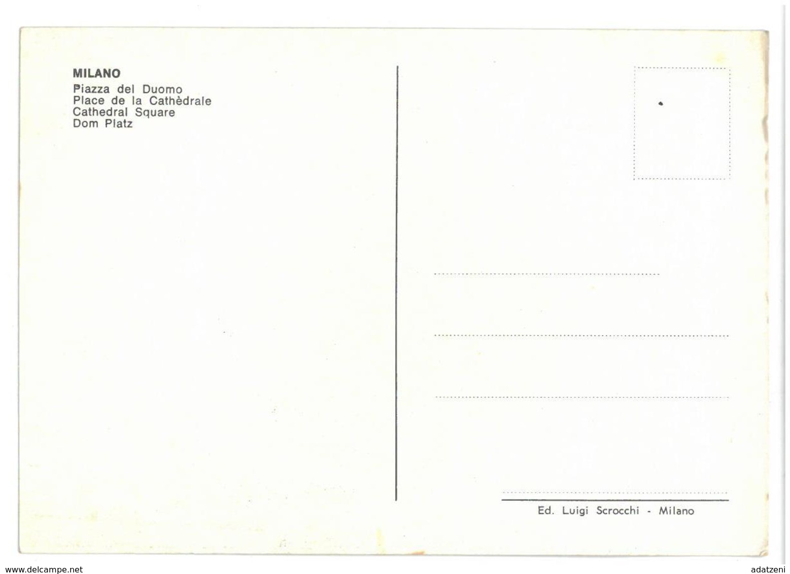 Lombardia Milano  Piazza Del Duomo Non Viaggiata Condizioni Come Da Scansione - Milano