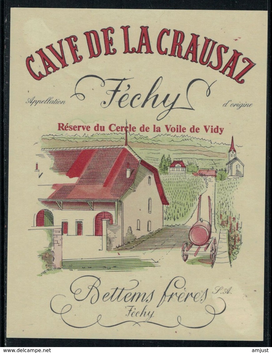 Rare // Etiquette De Vin // Bateaux à Voile  // Féchy, Réserve Du Cercle De La Voile De Vidy - Segelboote & -schiffe