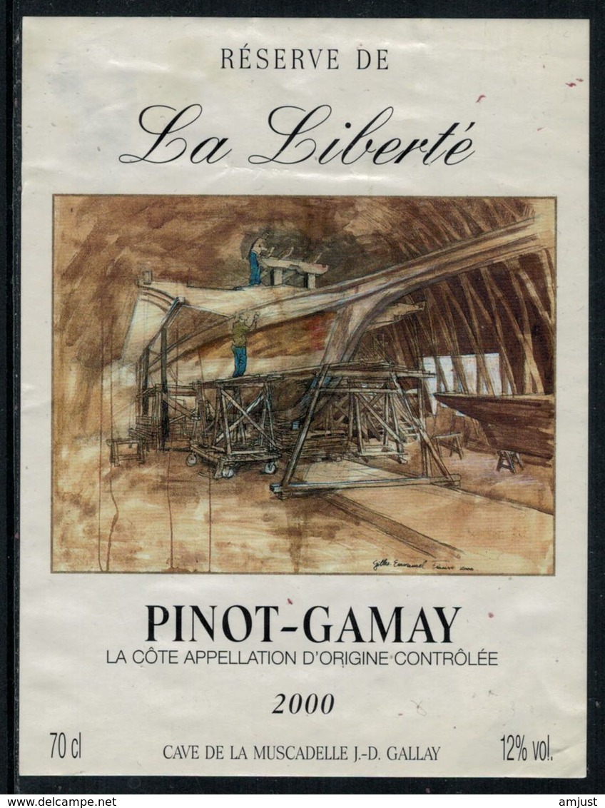 Rare // Etiquette De Vin // Bateau à Voile  // Pinot-Gamay, La Galère - Bateaux à Voile & Voiliers