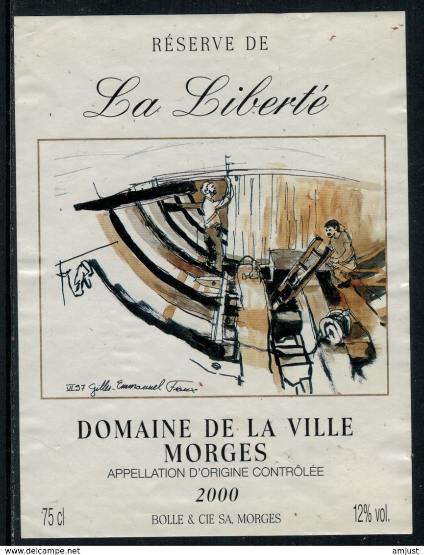 Rare // Etiquette De Vin // Bateau à Voile  // Morges, La Galère - Segelboote & -schiffe