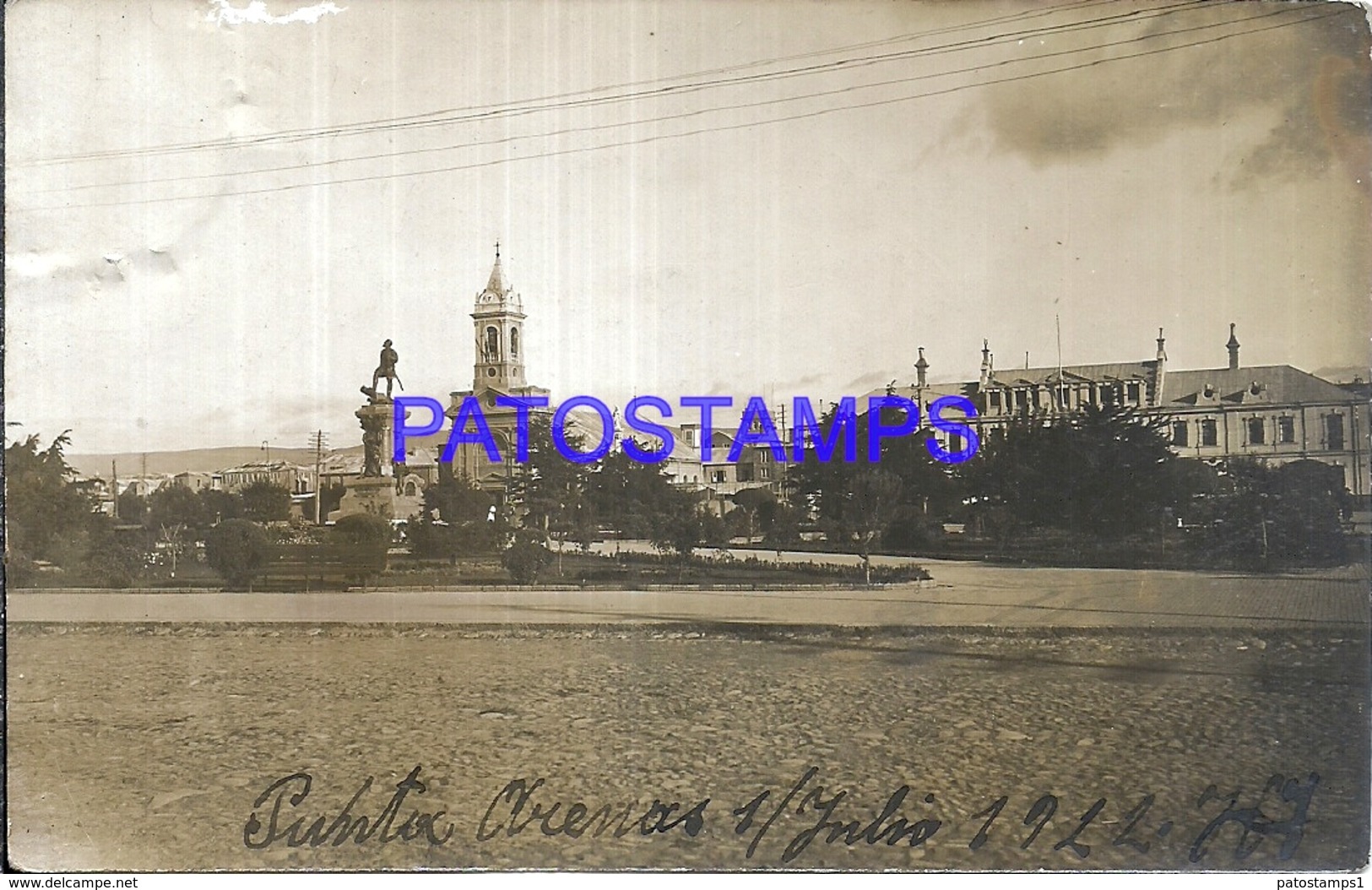 104852 CHILE PUNTA ARENAS VISTA PARCIAL YEAR 1922 DAMAGED POSTAL POSTCARD - Chili