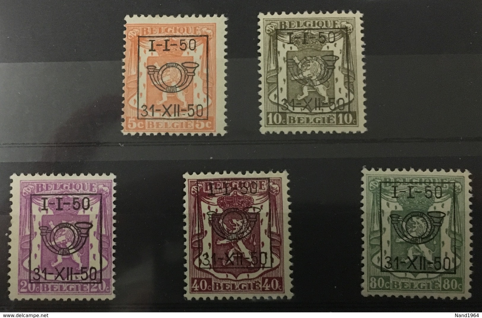 Type D Klein Staatswapen 1950 - Sobreimpresos 1936-51 (Sello Pequeno)