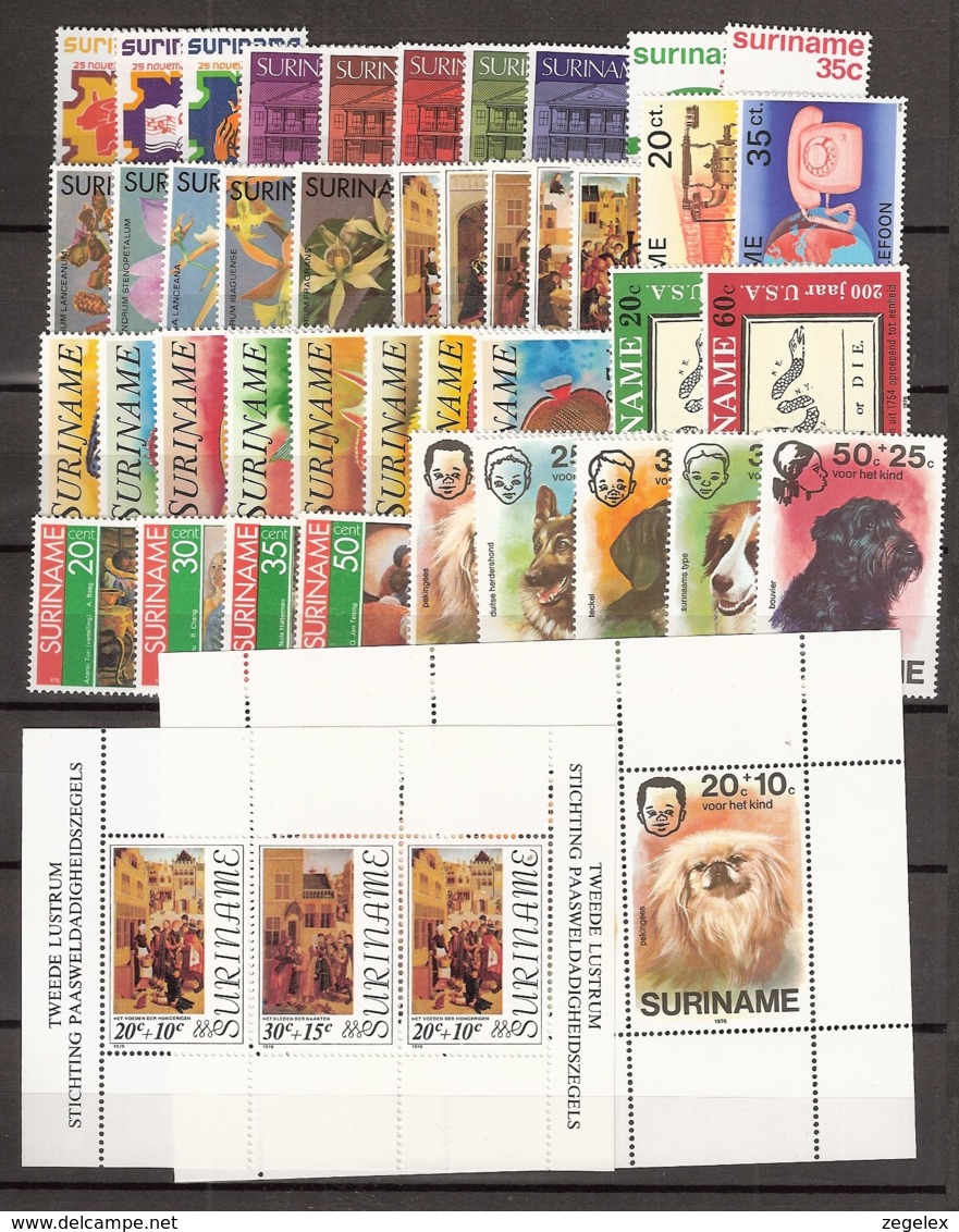 Suriname Republiek 1975+1976 Year - Complete - MNH/**/Postfrisch - Suriname