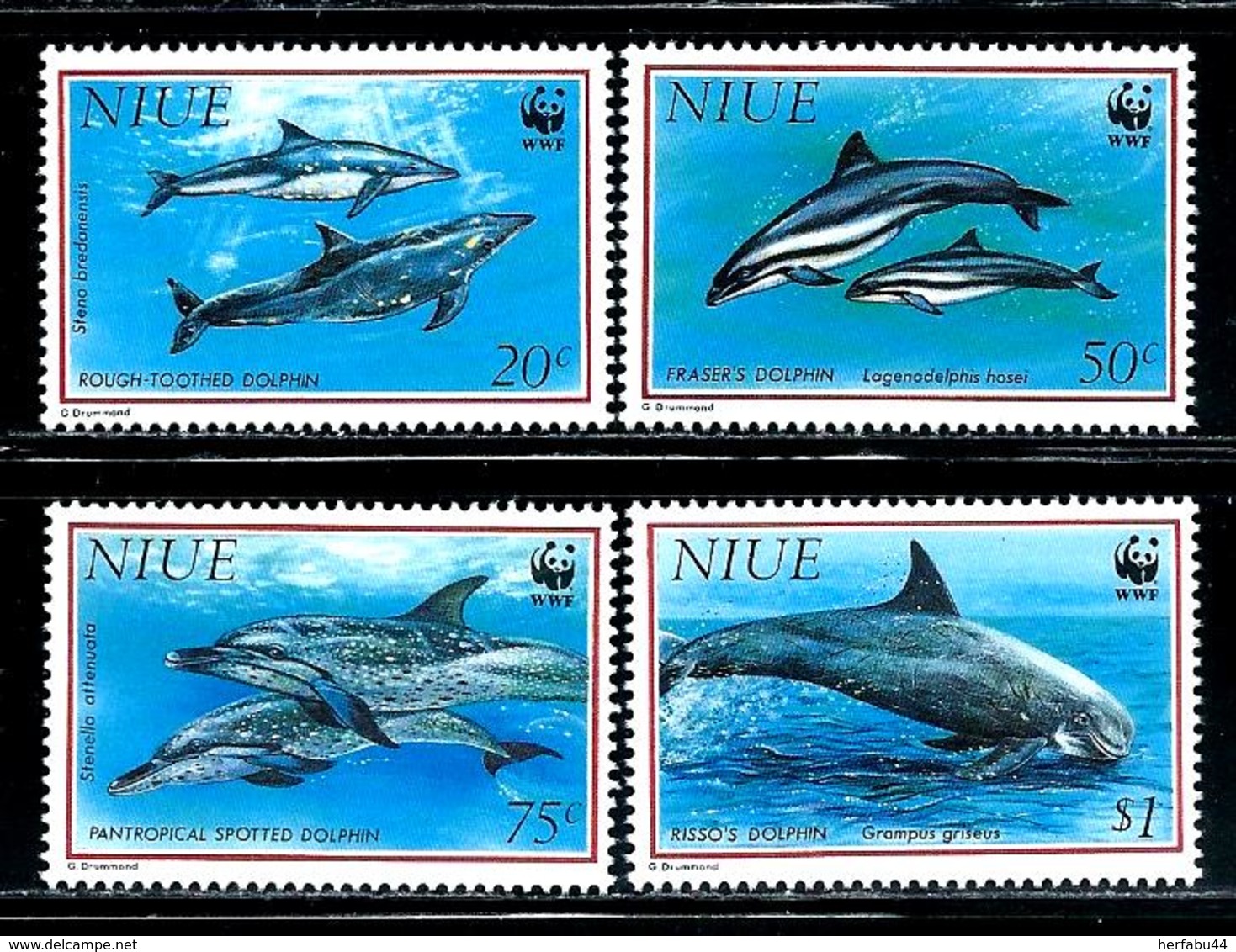 Niue     "Dolphins"       Set    SC# 651-54      MNH - Niue