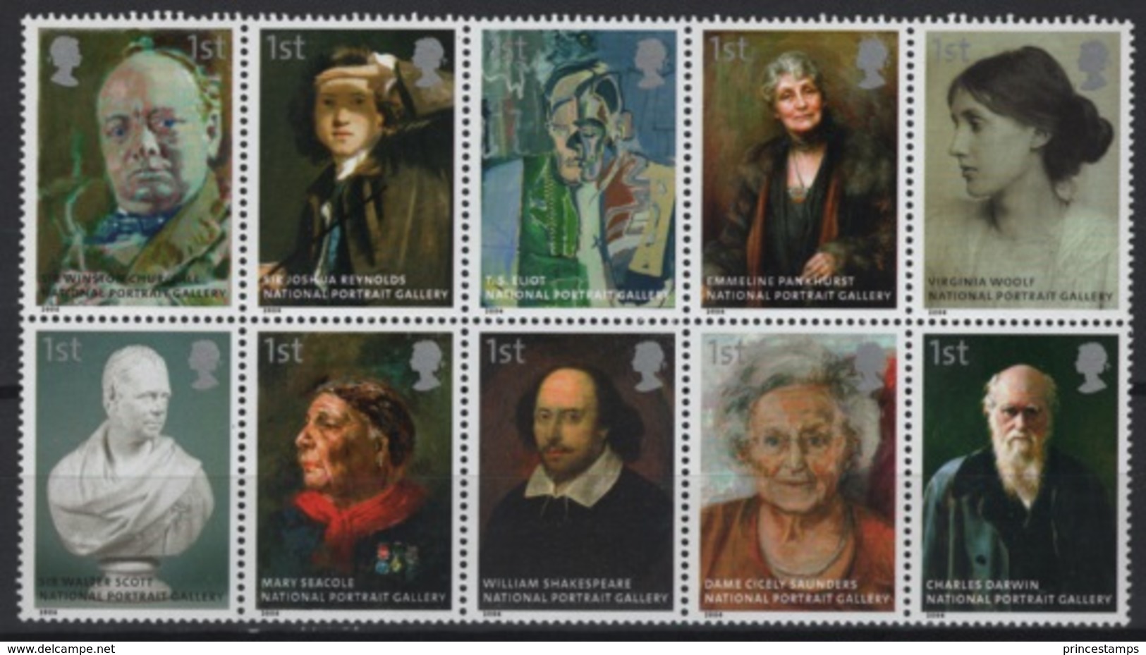 GB - UK (2006) Yv. 2774/83  /  Paintings - Darwin - Churchill - Shakespeare - Woolf - Eliot - Otros & Sin Clasificación