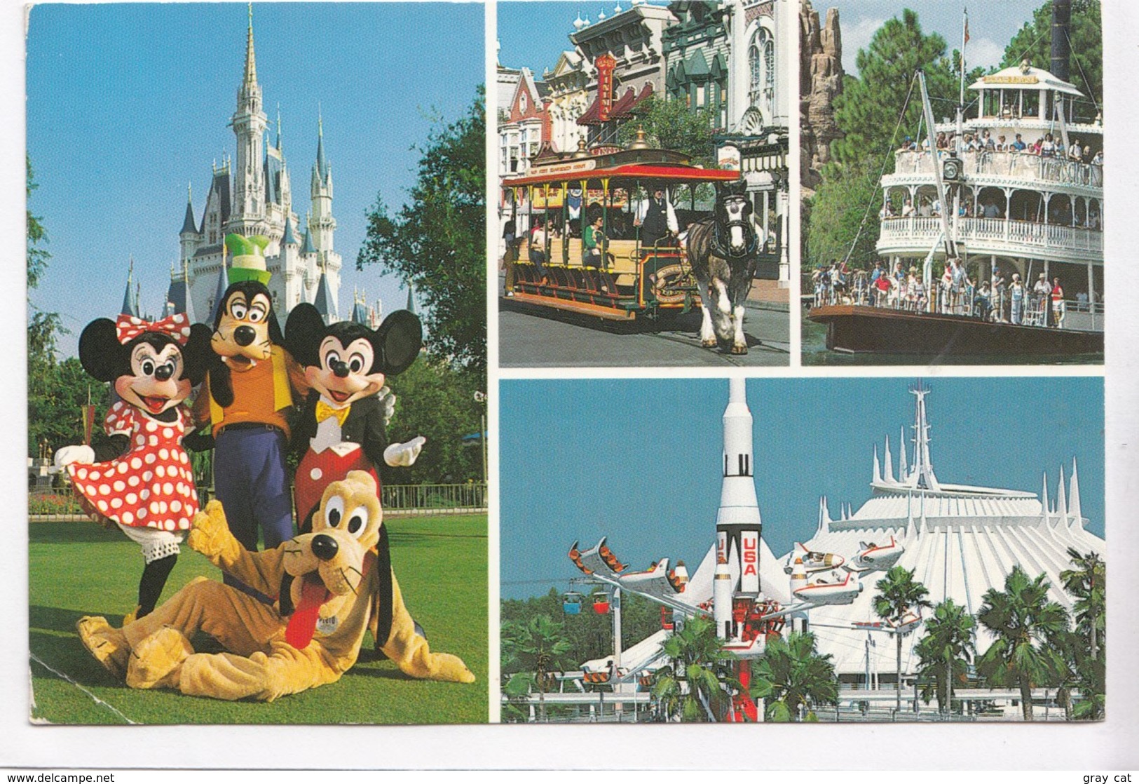 Walt Disney World, Magic Moments In The Magic Kingdom, Mickey, Minnie, Goofy And Pluto, Used Postcard [22402] - Disneyworld