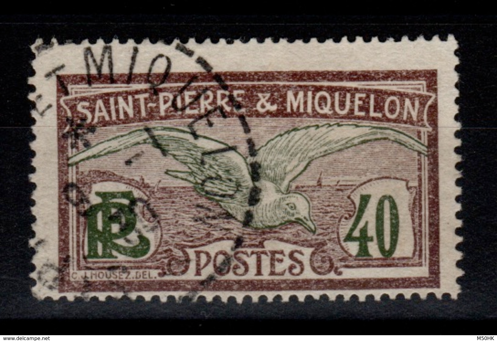 SPM - YV 87 Oblitere Cachet Pointille - Oblitérés