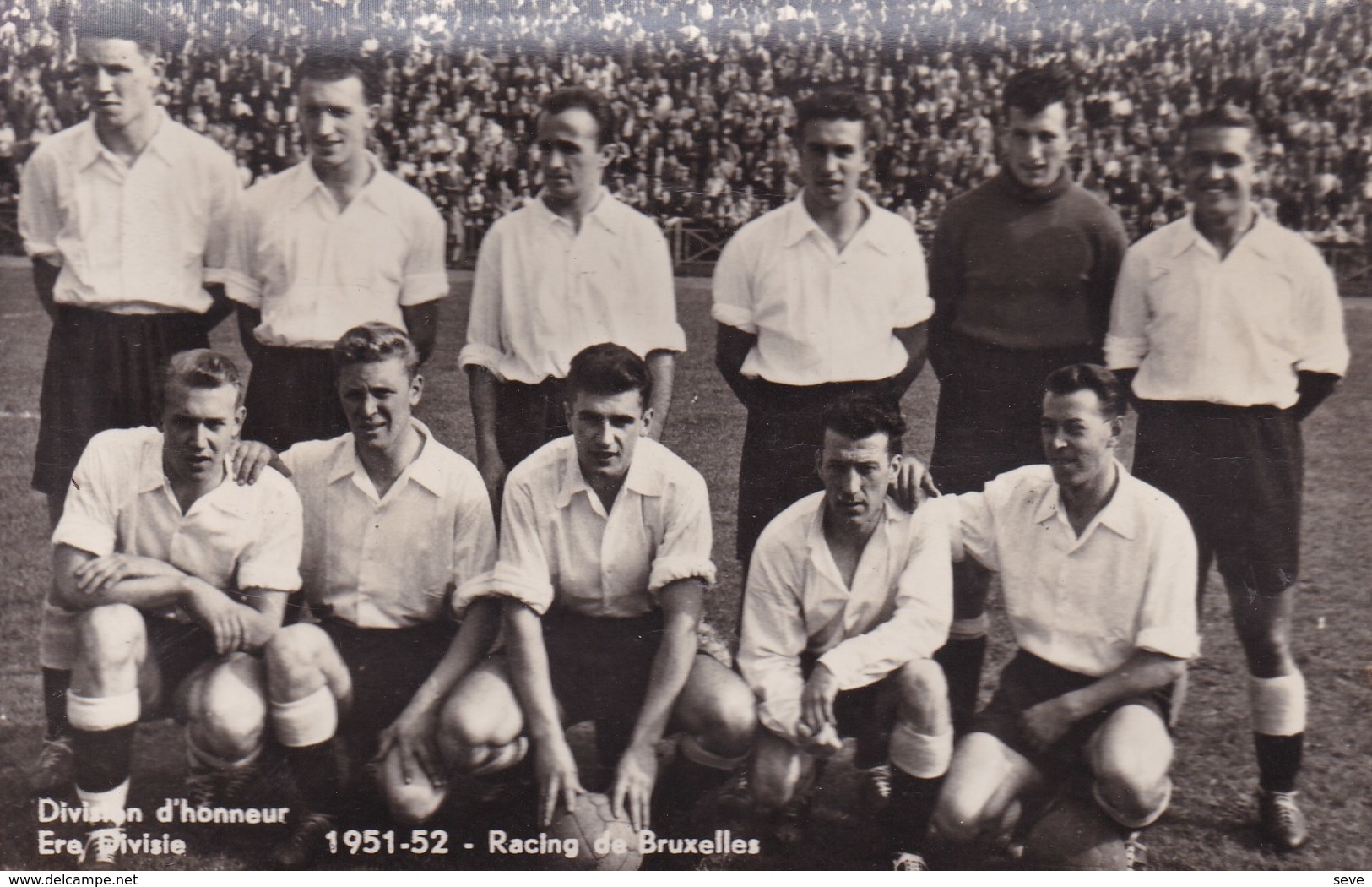 RACING DE BRUXELLES équipe 1951-1952 Division D'honneur : Championnat Belge Football - Collections & Lots