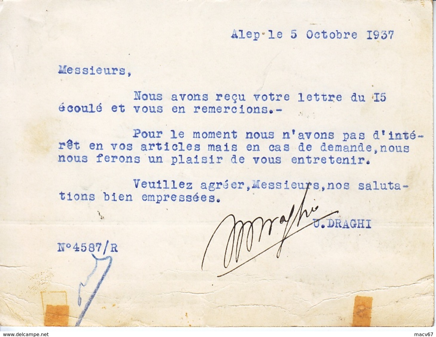 FRENCH  SYRIE  CARD  TO U.S. 1937 - Siria