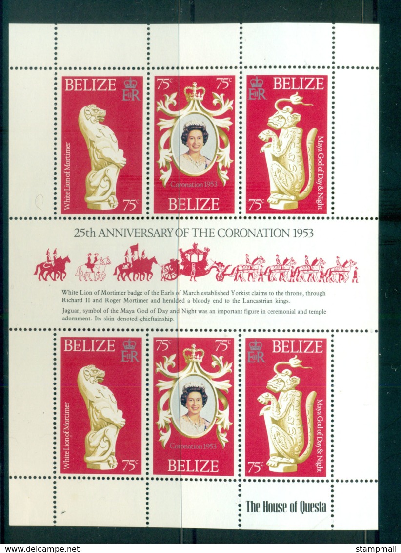 Belize 1978 QEII Coronation Anniv MS MUH Lot55243 - Belize (1973-...)