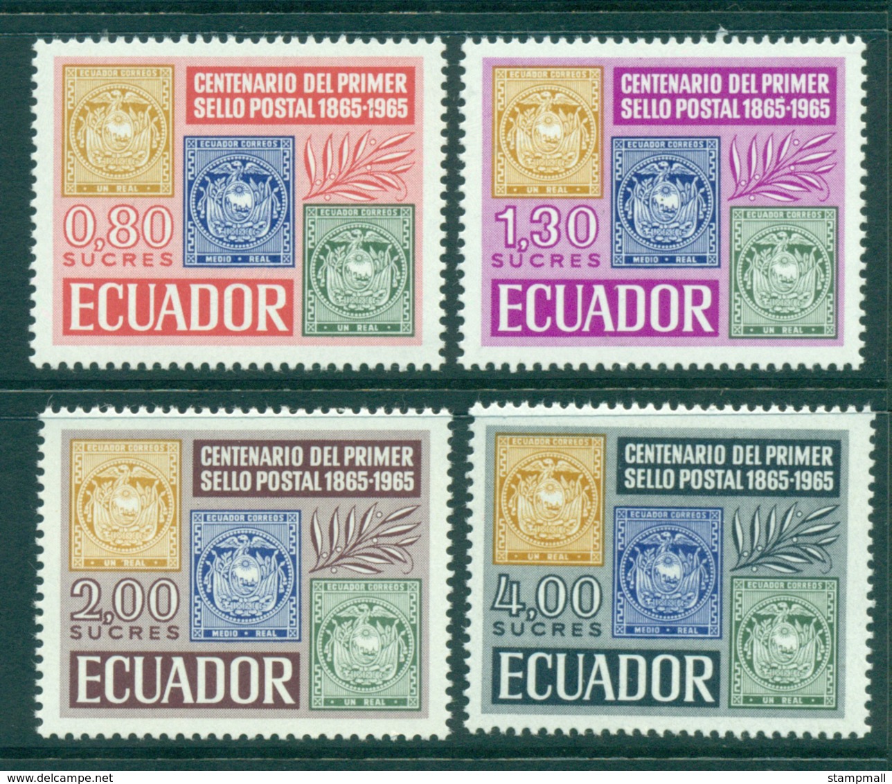 Ecuador 1965 Stamp Centenary MUH Lot3553 - Ecuador