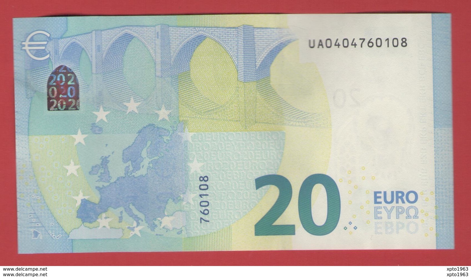 20 EURO FRANCE U016 A1 - U016A1 - UA0404760108 - NEUF - UNC - 20 Euro