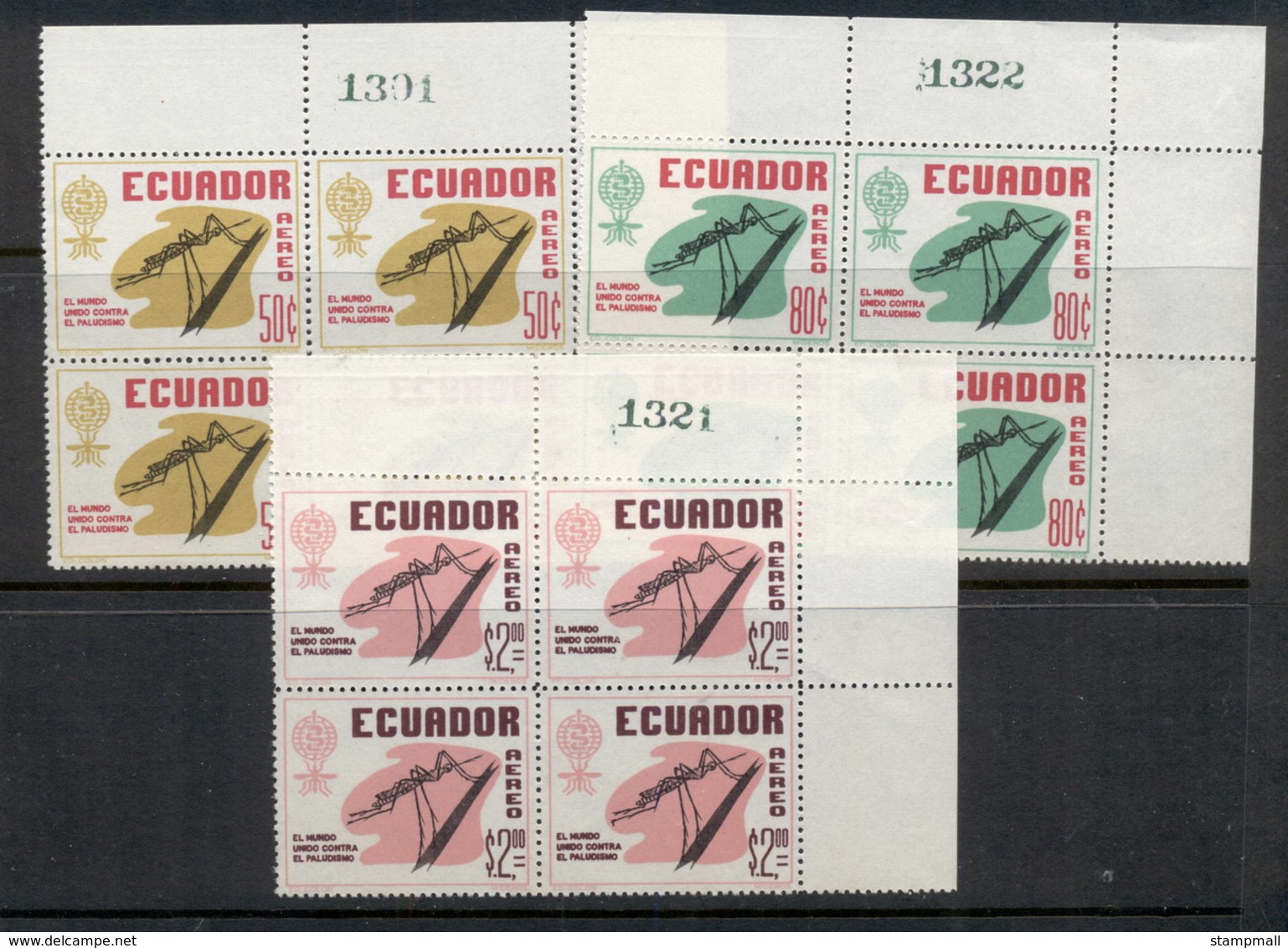 Ecuador 1963 WHO Anti Malaria Blk4 MUH - Ecuador