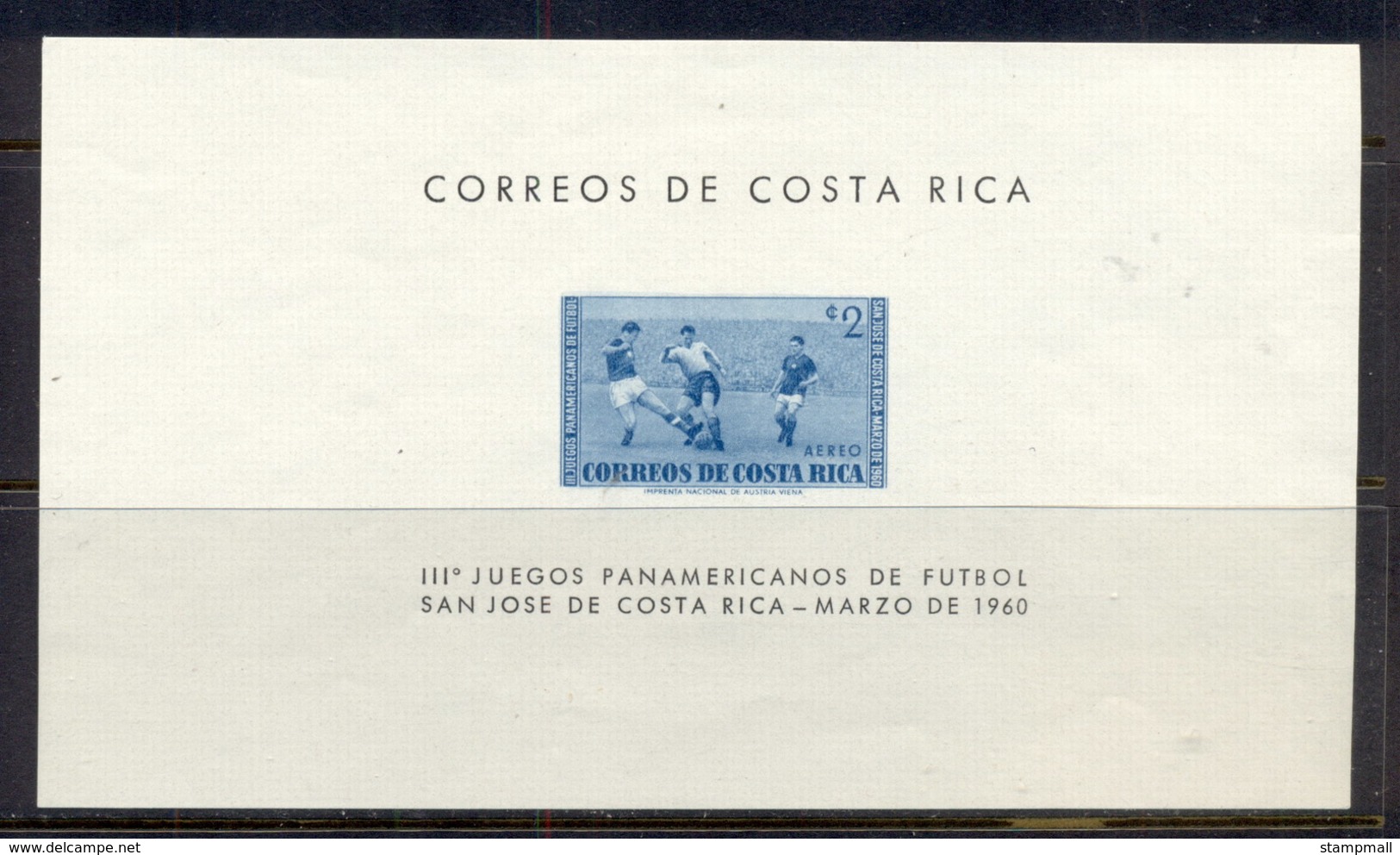 Costa Rica 1960 Pan American Soccer MS MUH - Costa Rica