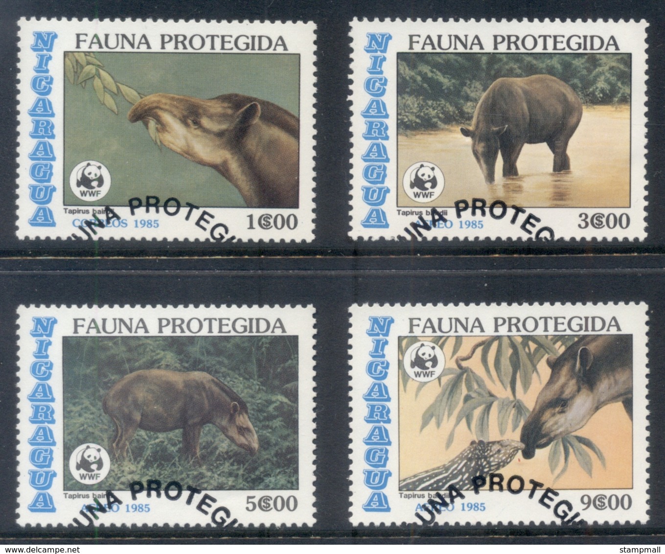 Nicaragua 1985 WWF Central American Tapir FU - Nicaragua