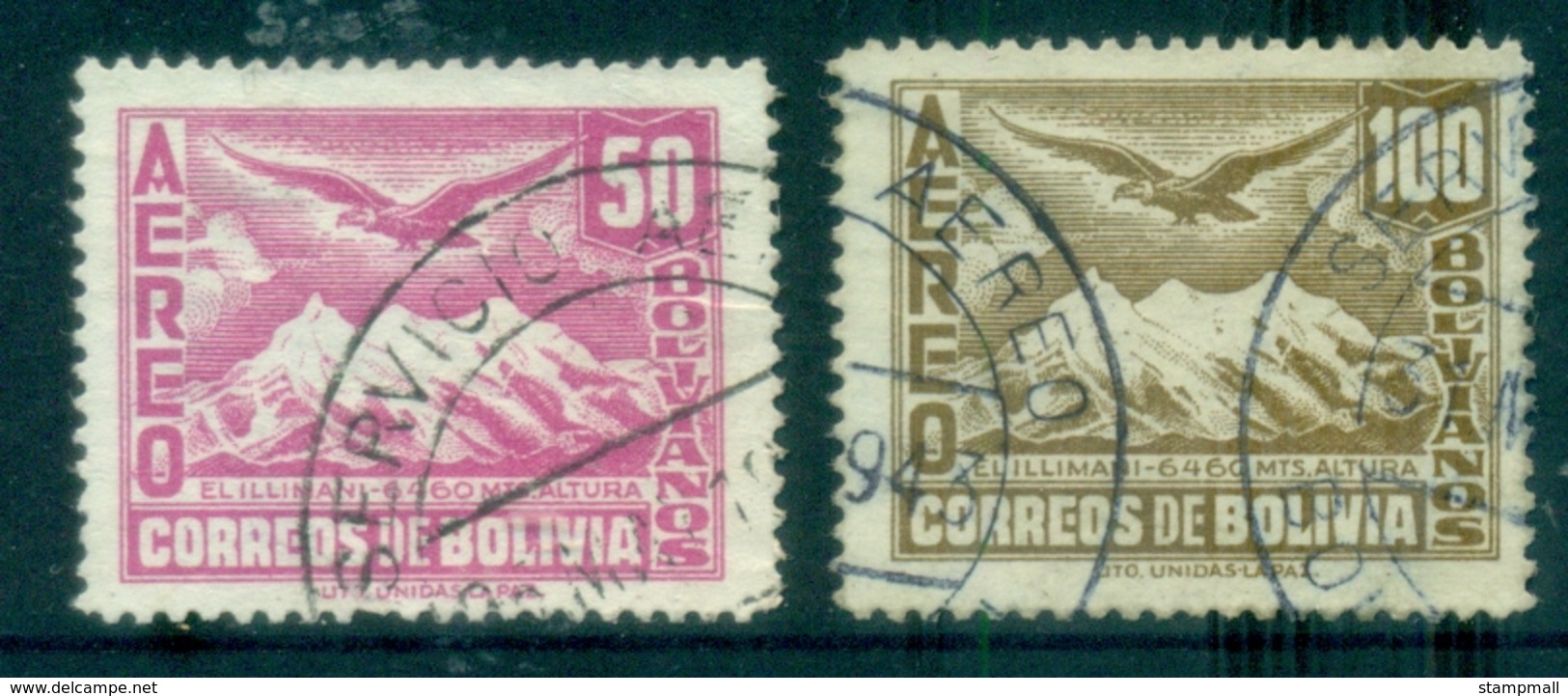 Bolivia 1941 Birds, Airmail Condor FU - Bolivia