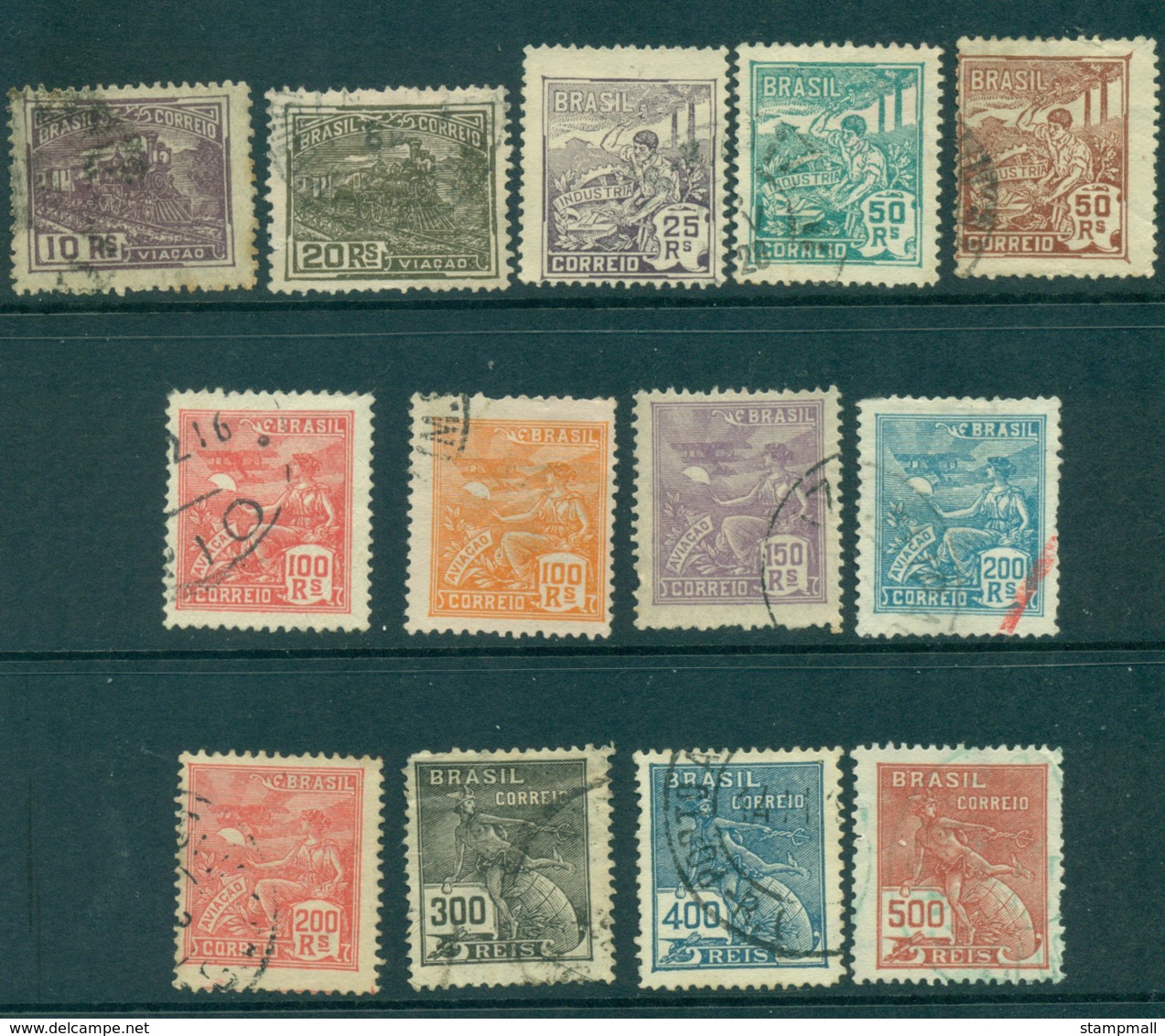 Brazil 1920-22 Pictorials No Wmk (13) FU Lot36139 - Other & Unclassified